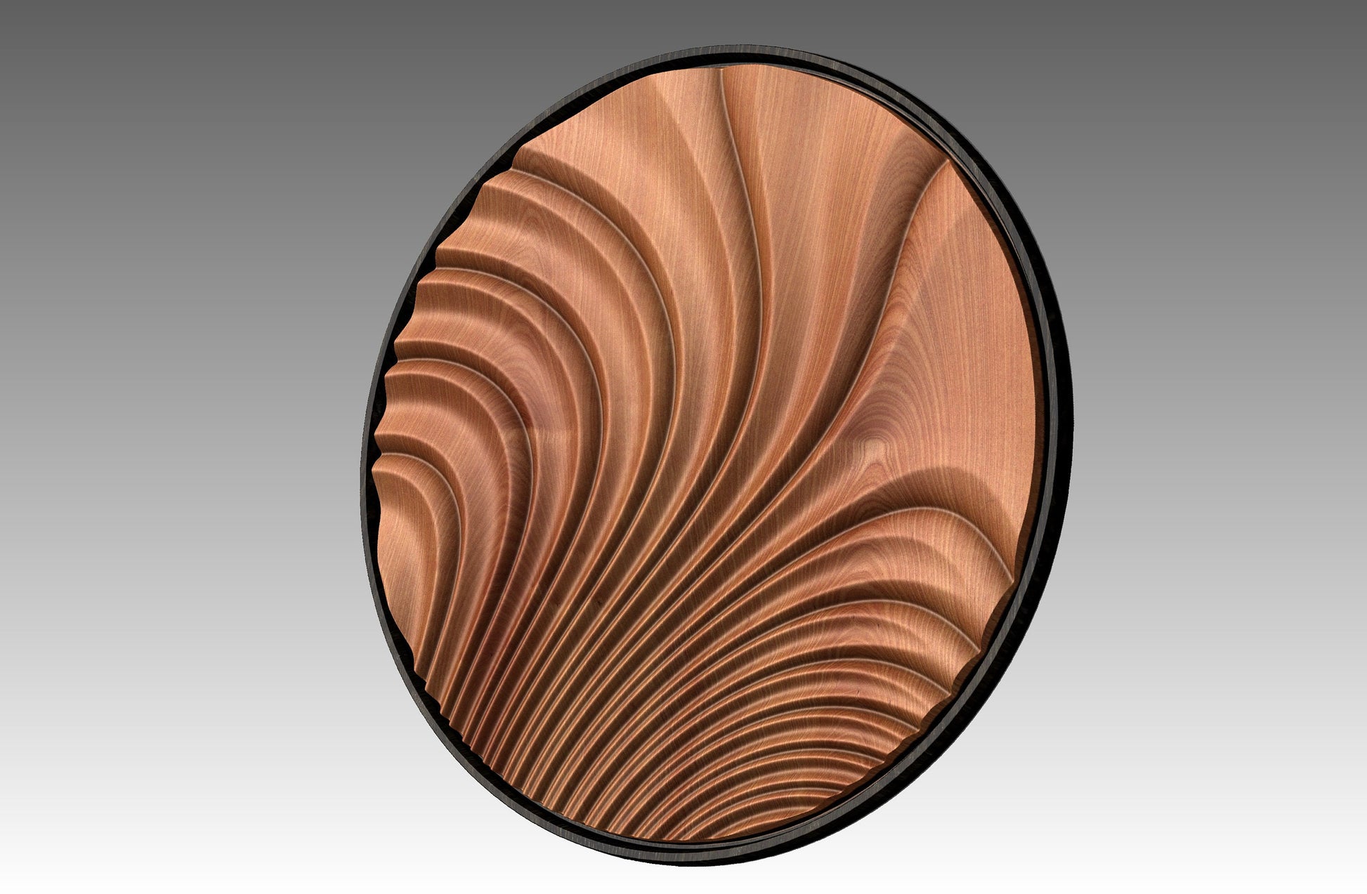 Round wall art table top 3D relief  "CJ 153" - Bonitum CNC Model Studio