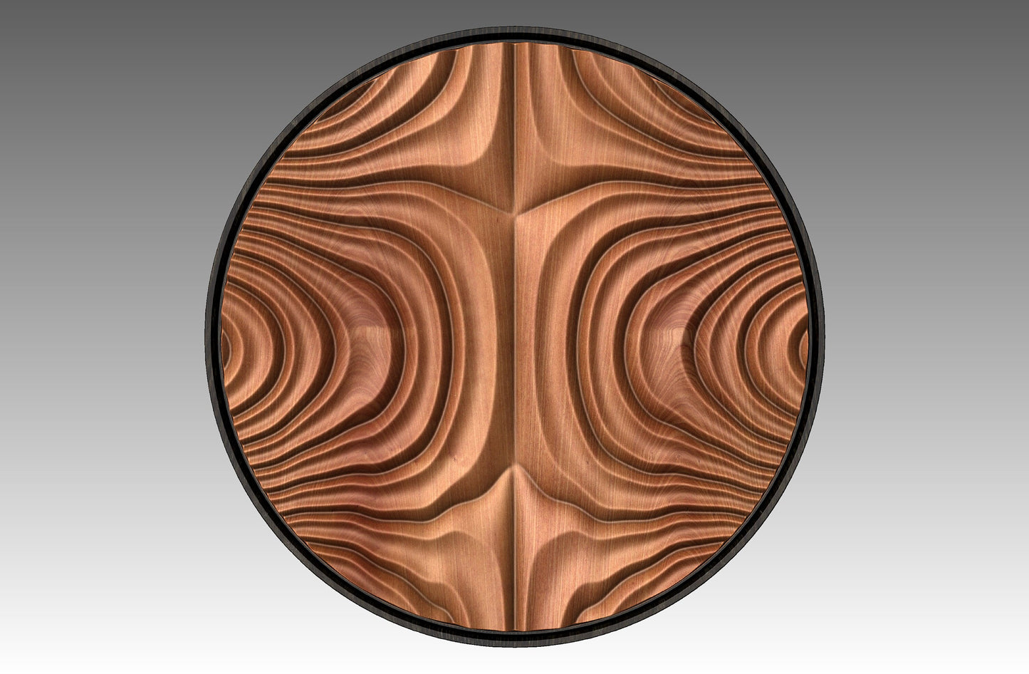 Round wall art table top 3D relief  "CJ 156" - Bonitum CNC Model Studio