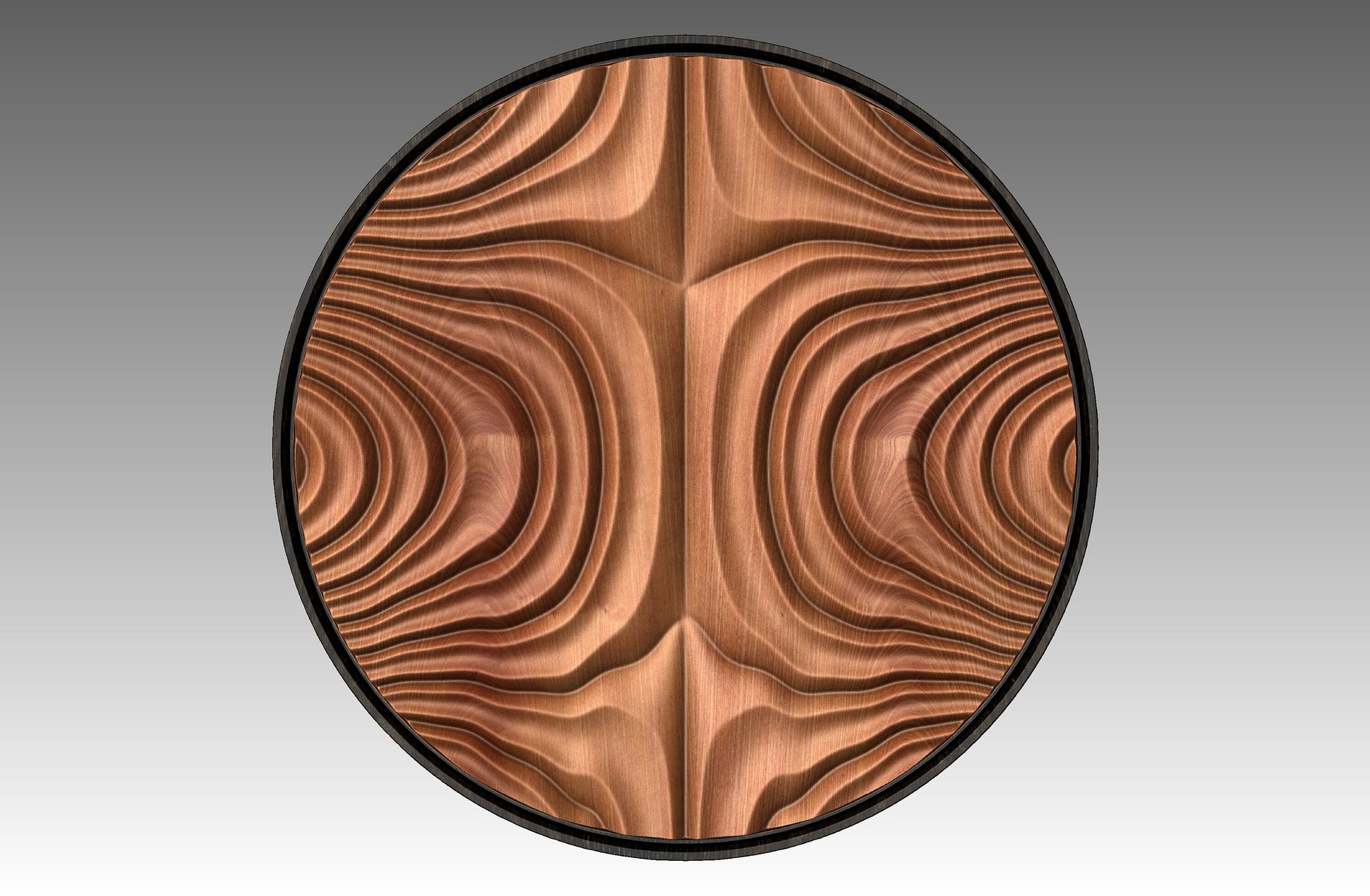 Round wall art table top 3D relief  "CJ 156" - Bonitum CNC Model Studio