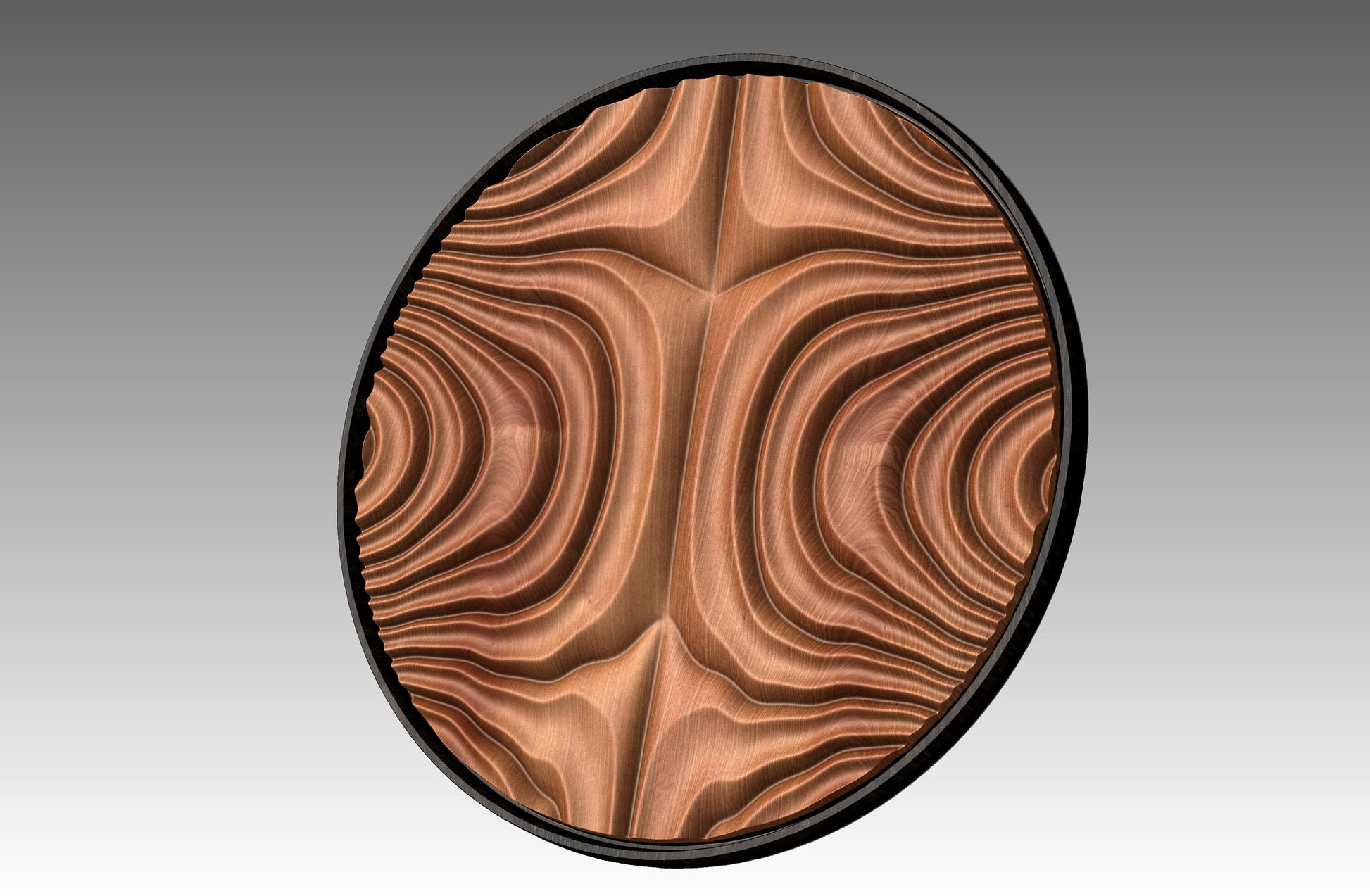 Round wall art table top 3D relief  "CJ 156" - Bonitum CNC Model Studio