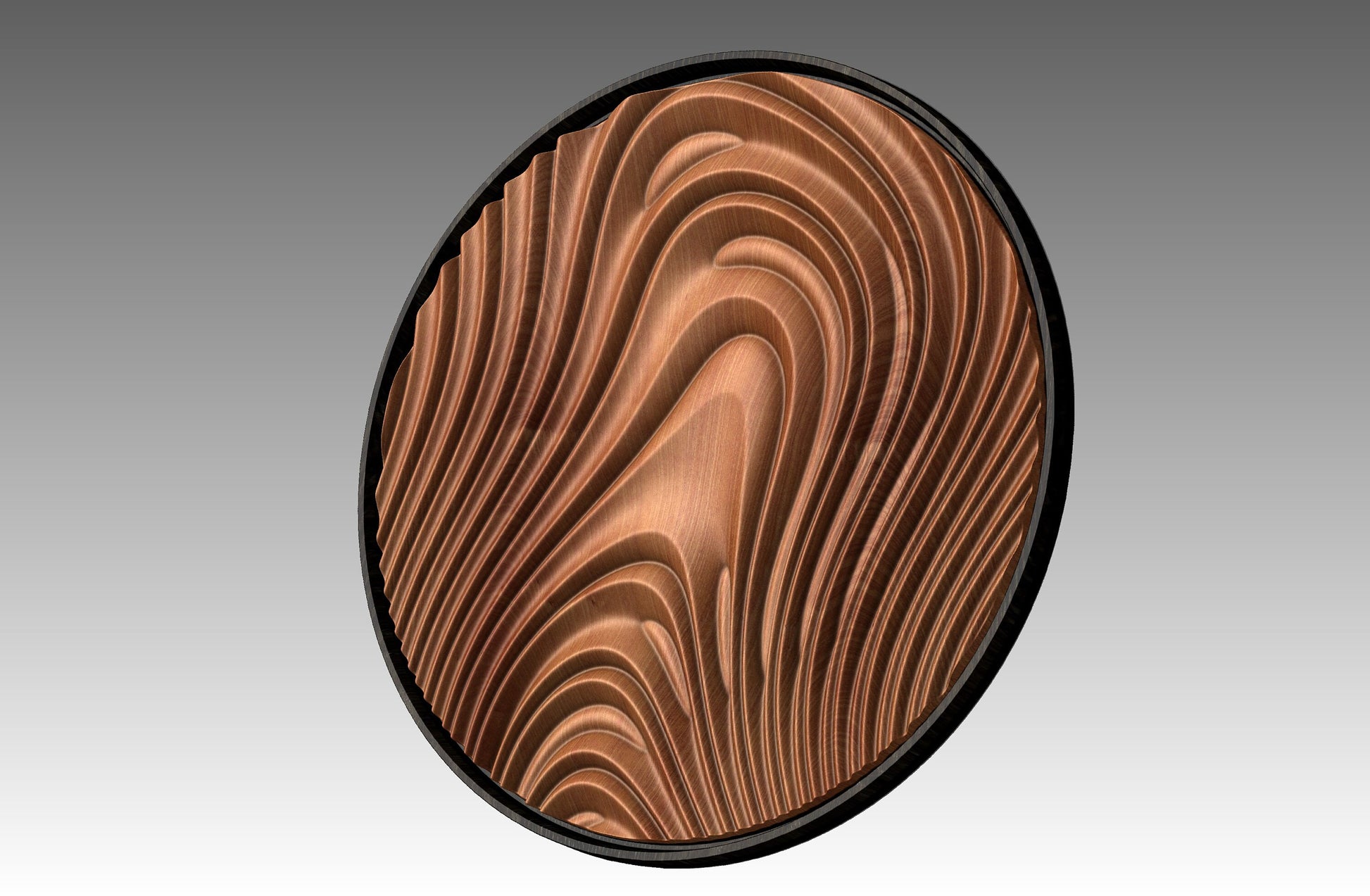Round wall art table top 3D relief  "CJ 162" - Bonitum CNC Model Studio