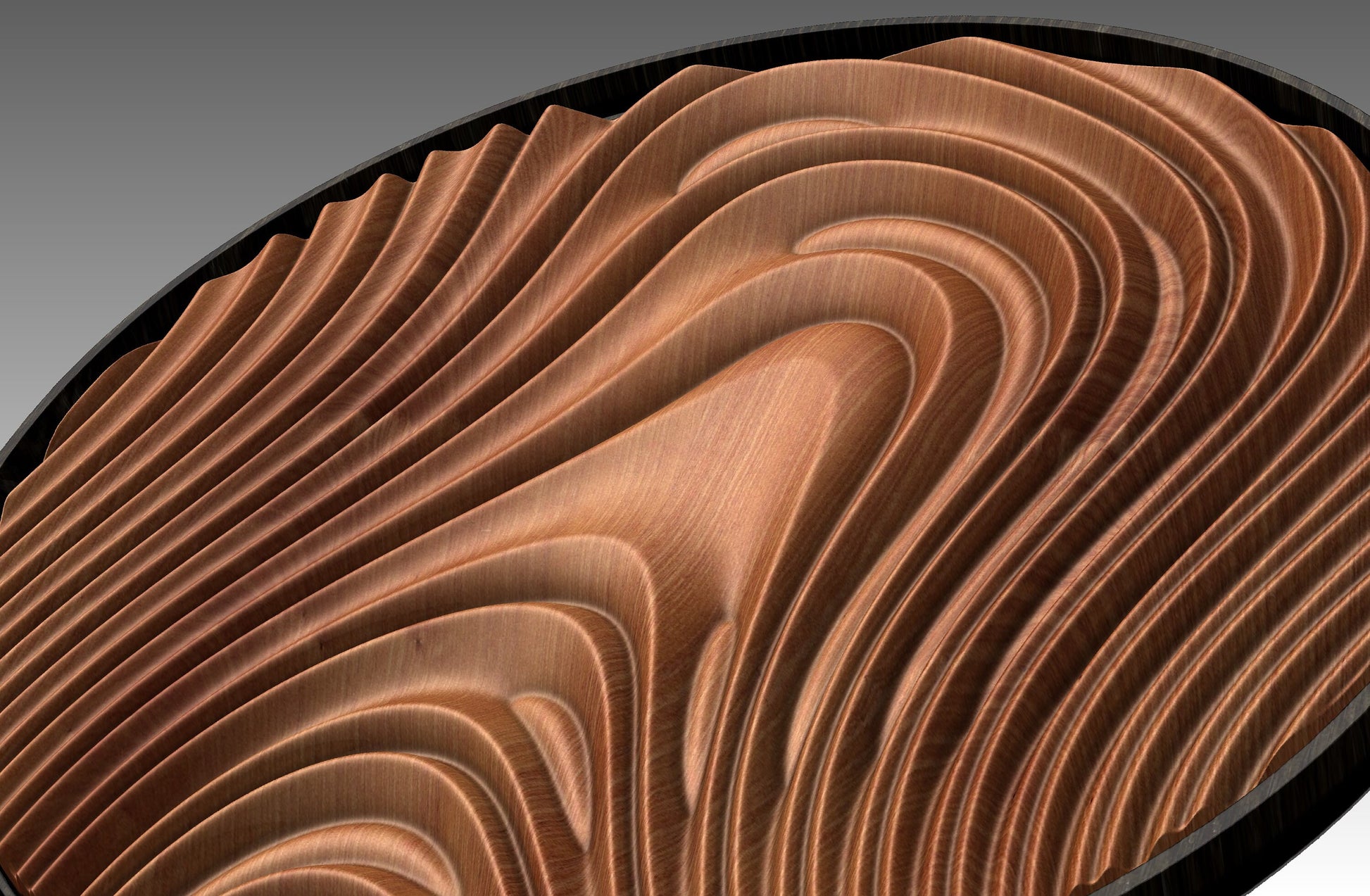 Round wall art table top 3D relief  "CJ 162" - Bonitum CNC Model Studio