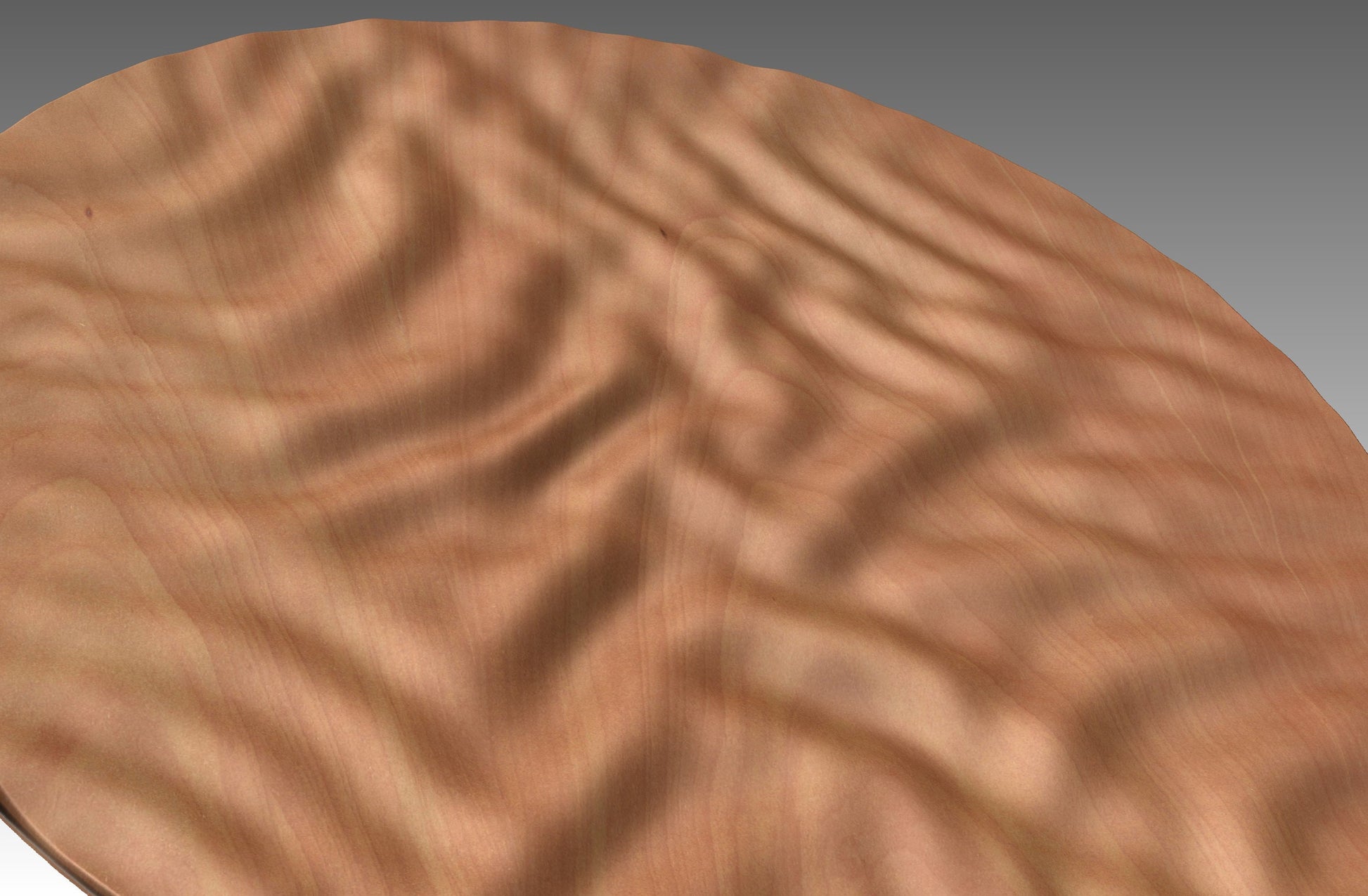 Round wall art table top crumpled cloth 3D relief  "CC 12" - Bonitum CNC Model Studio