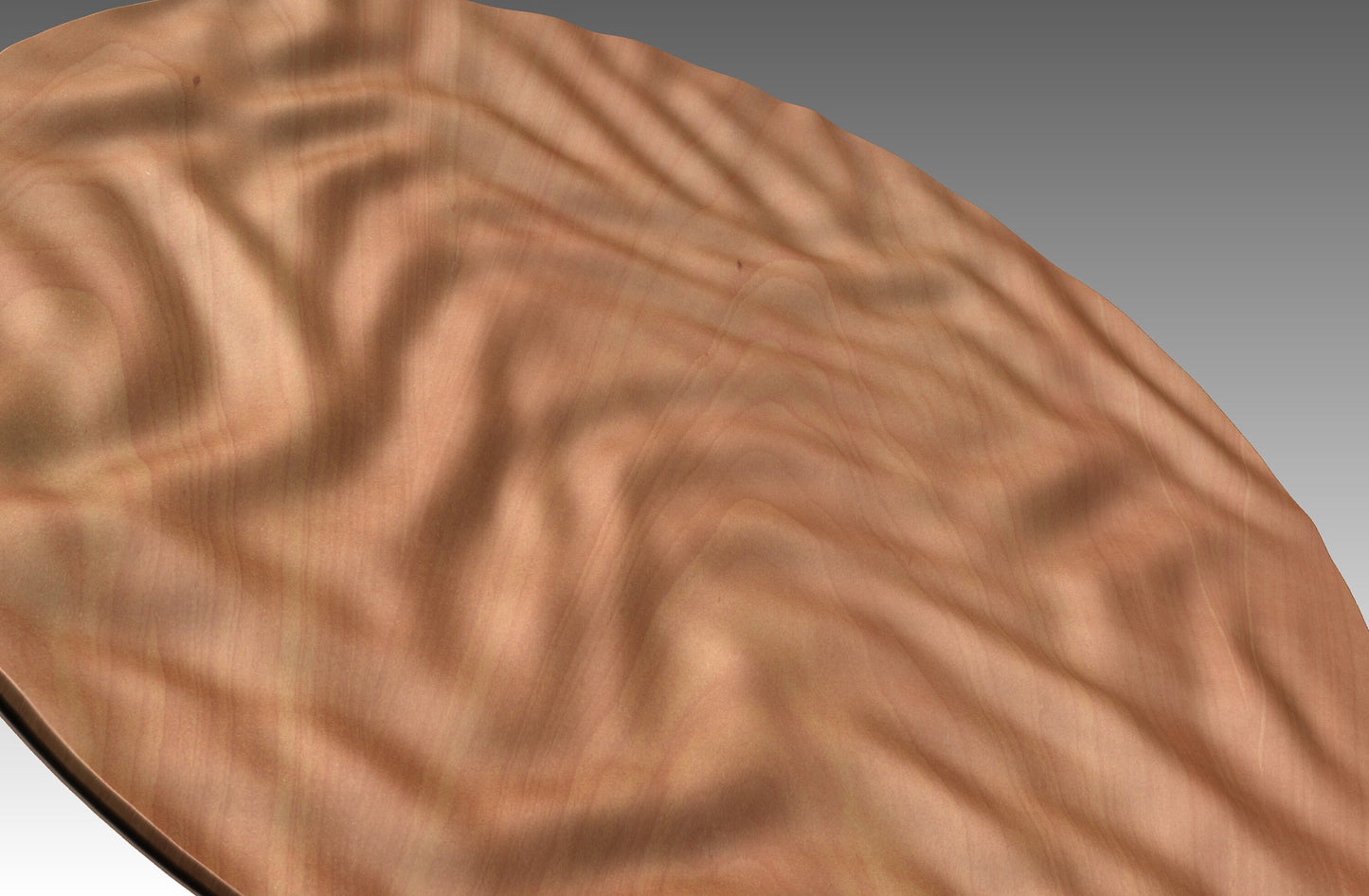 Round wall art table top crumpled cloth 3D relief  "CC 15" - Bonitum CNC Model Studio