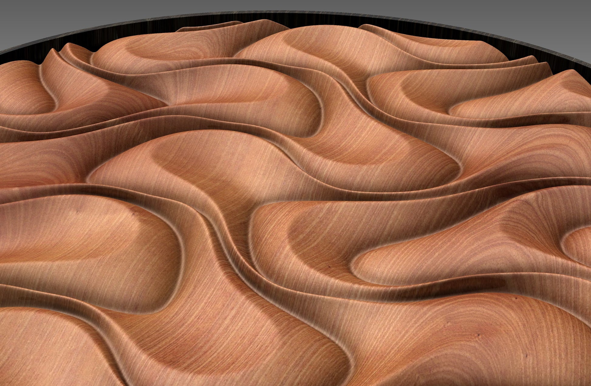 Round wall art table top 3D relief  "CJ 124" - Bonitum CNC Model Studio