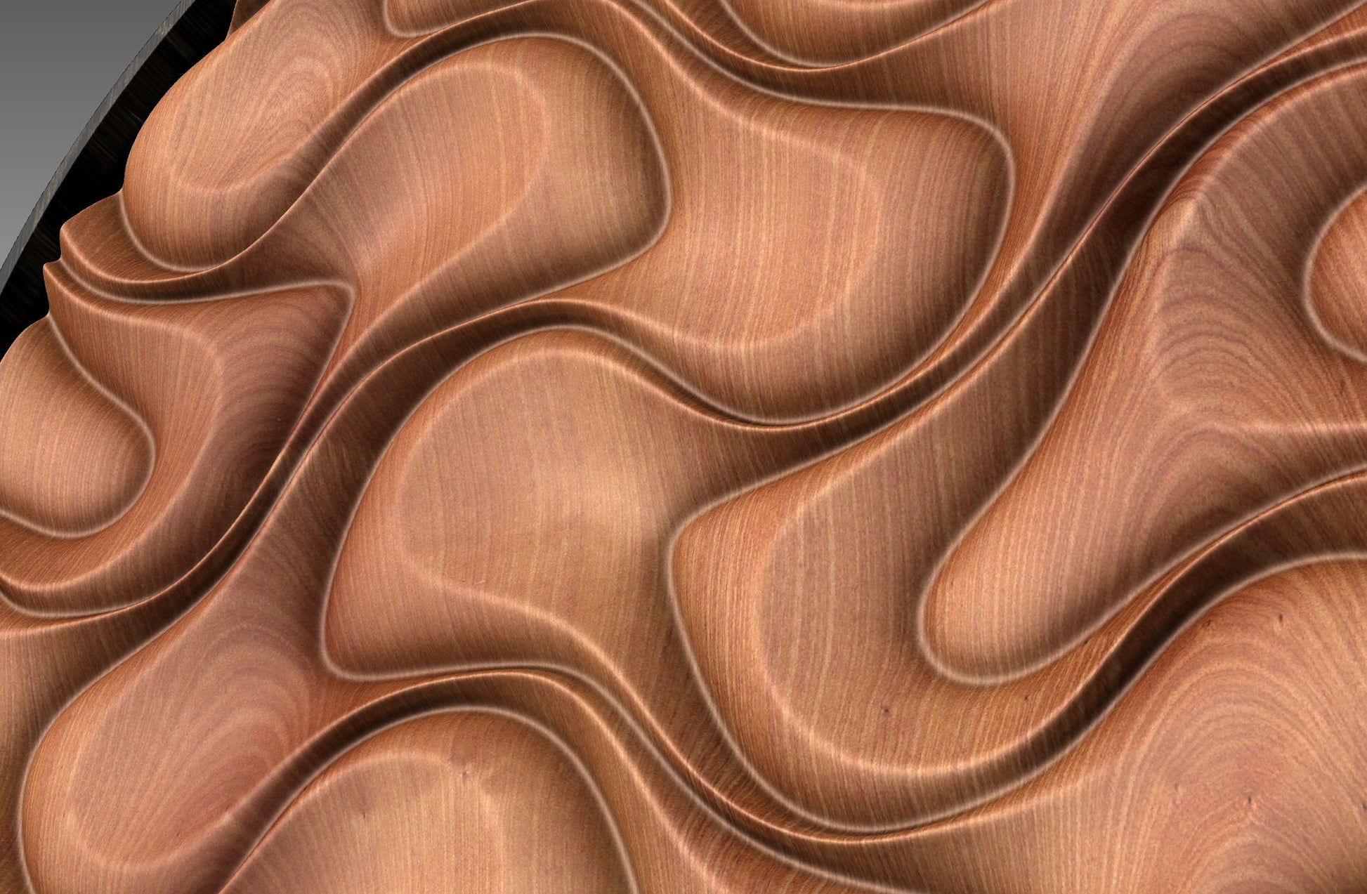 Round wall art table top 3D relief  "CJ 124" - Bonitum CNC Model Studio