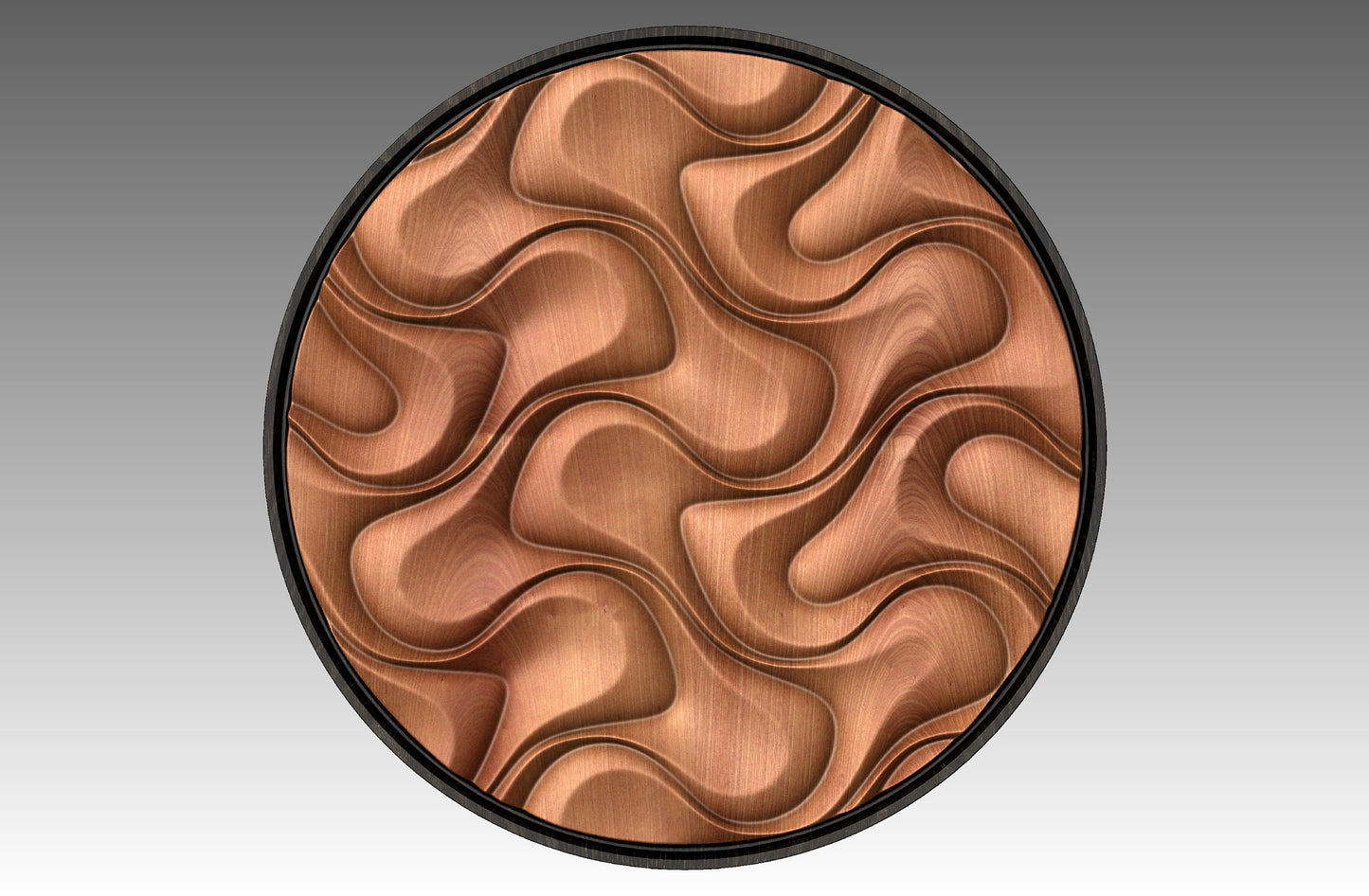 Round wall art table top 3D relief  "CJ 124" - Bonitum CNC Model Studio