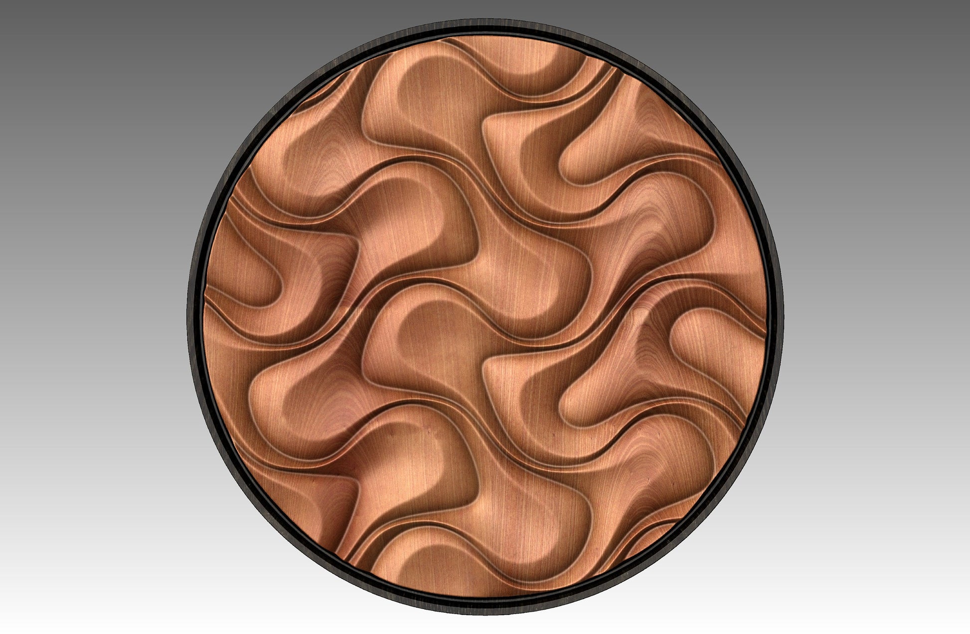 Round wall art table top 3D relief  "CJ 124" - Bonitum CNC Model Studio