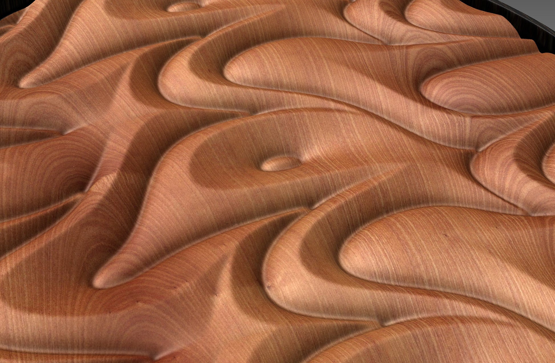 Round wall art table top 3D relief  "CJ 125" - Bonitum CNC Model Studio