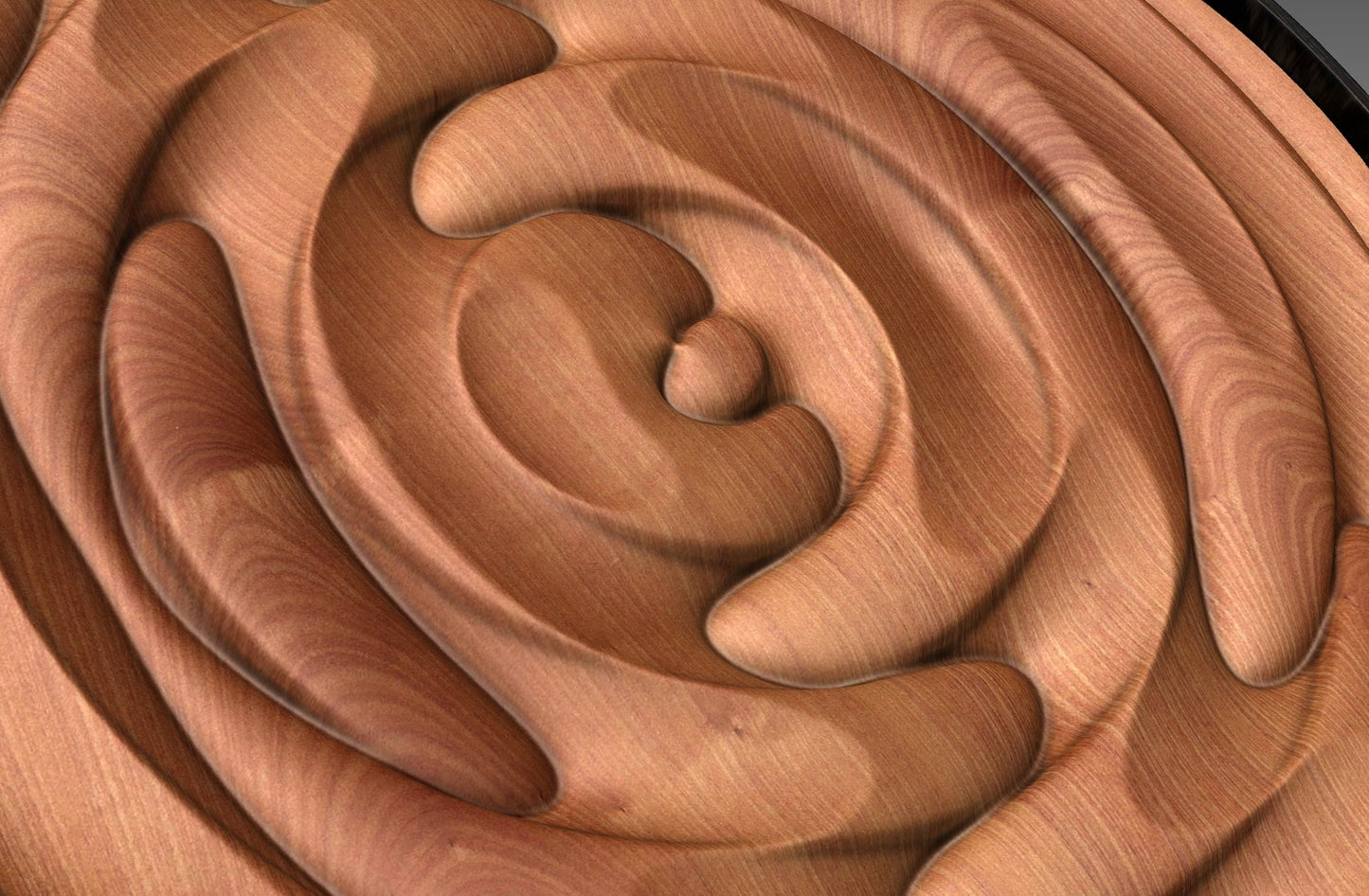 Round wall art table top 3D relief  "CJ 126" - Bonitum CNC Model Studio