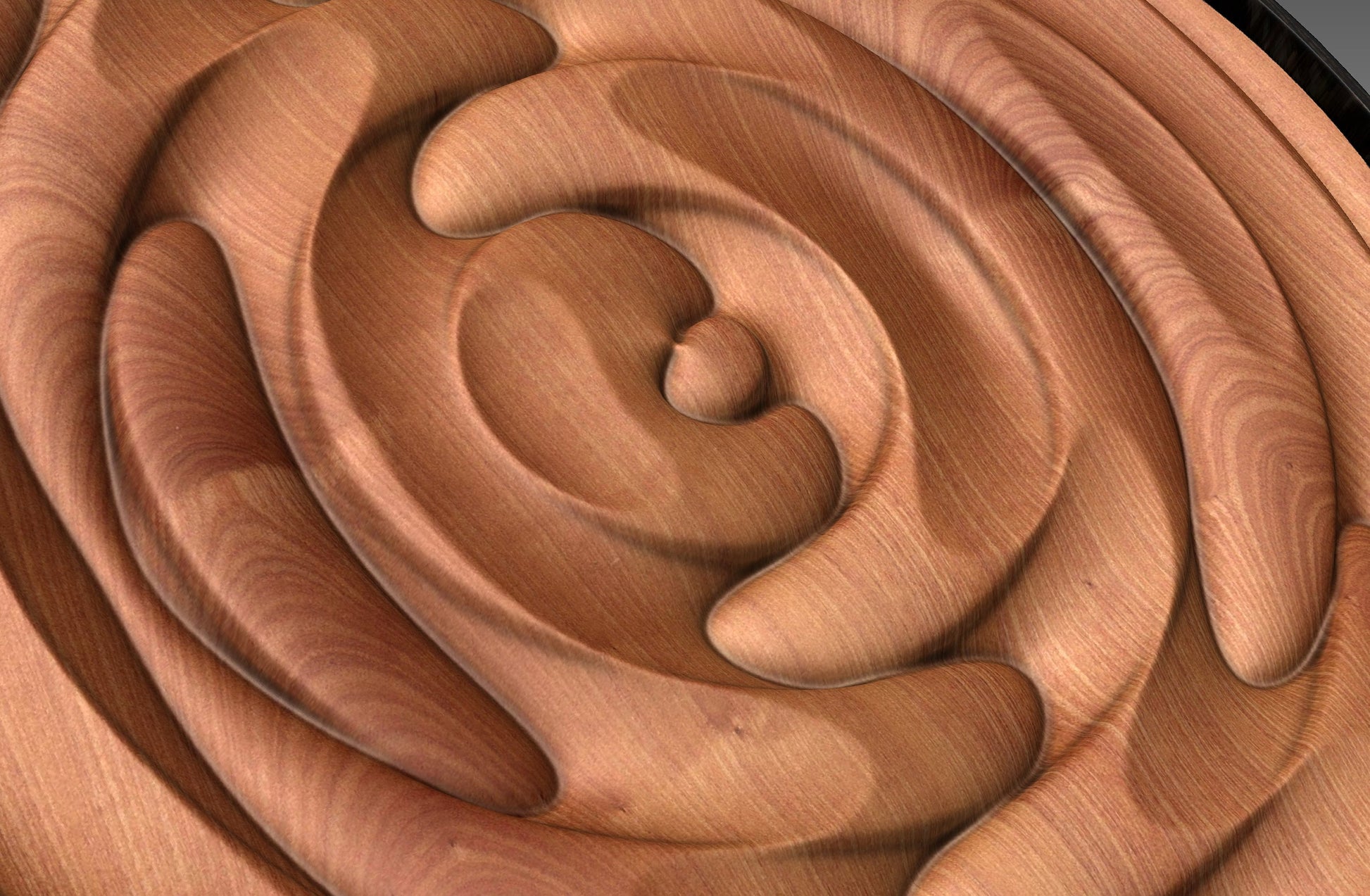 Round wall art table top 3D relief  "CJ 126" - Bonitum CNC Model Studio