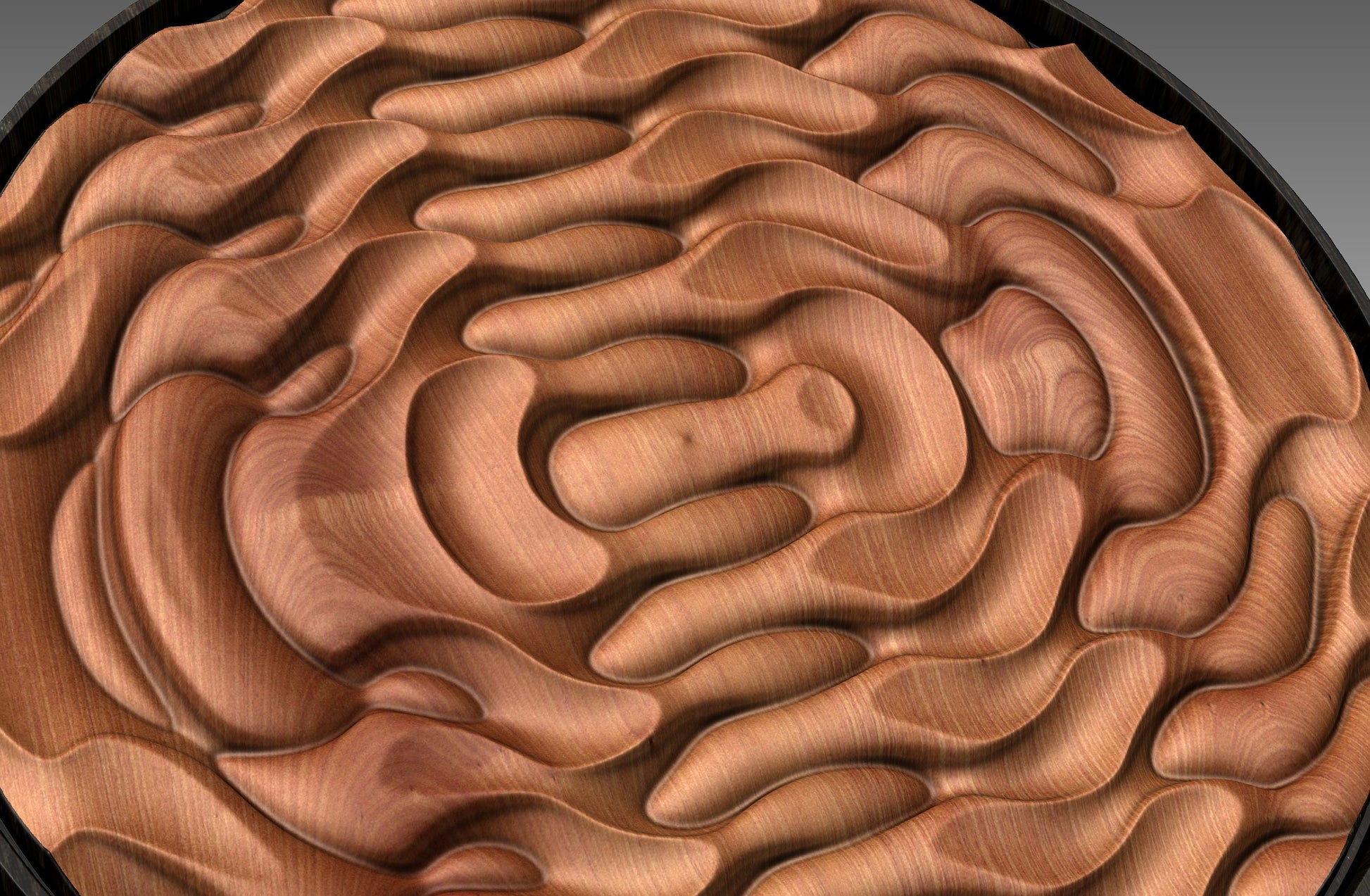 Round wall art table top 3D relief  "CJ 127" - Bonitum CNC Model Studio