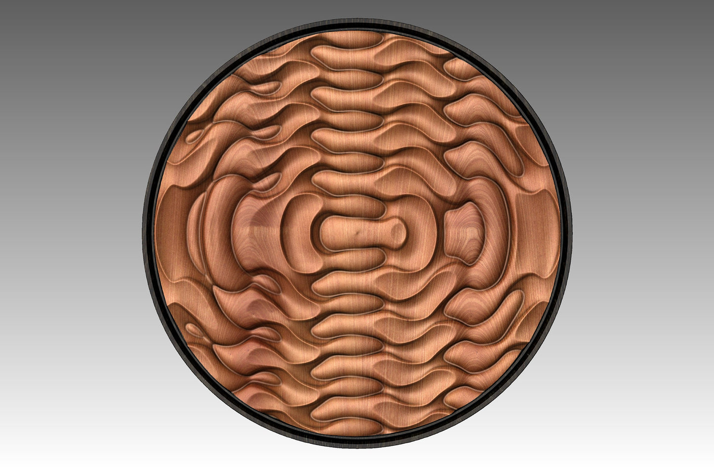 Round wall art table top 3D relief  "CJ 127" - Bonitum CNC Model Studio