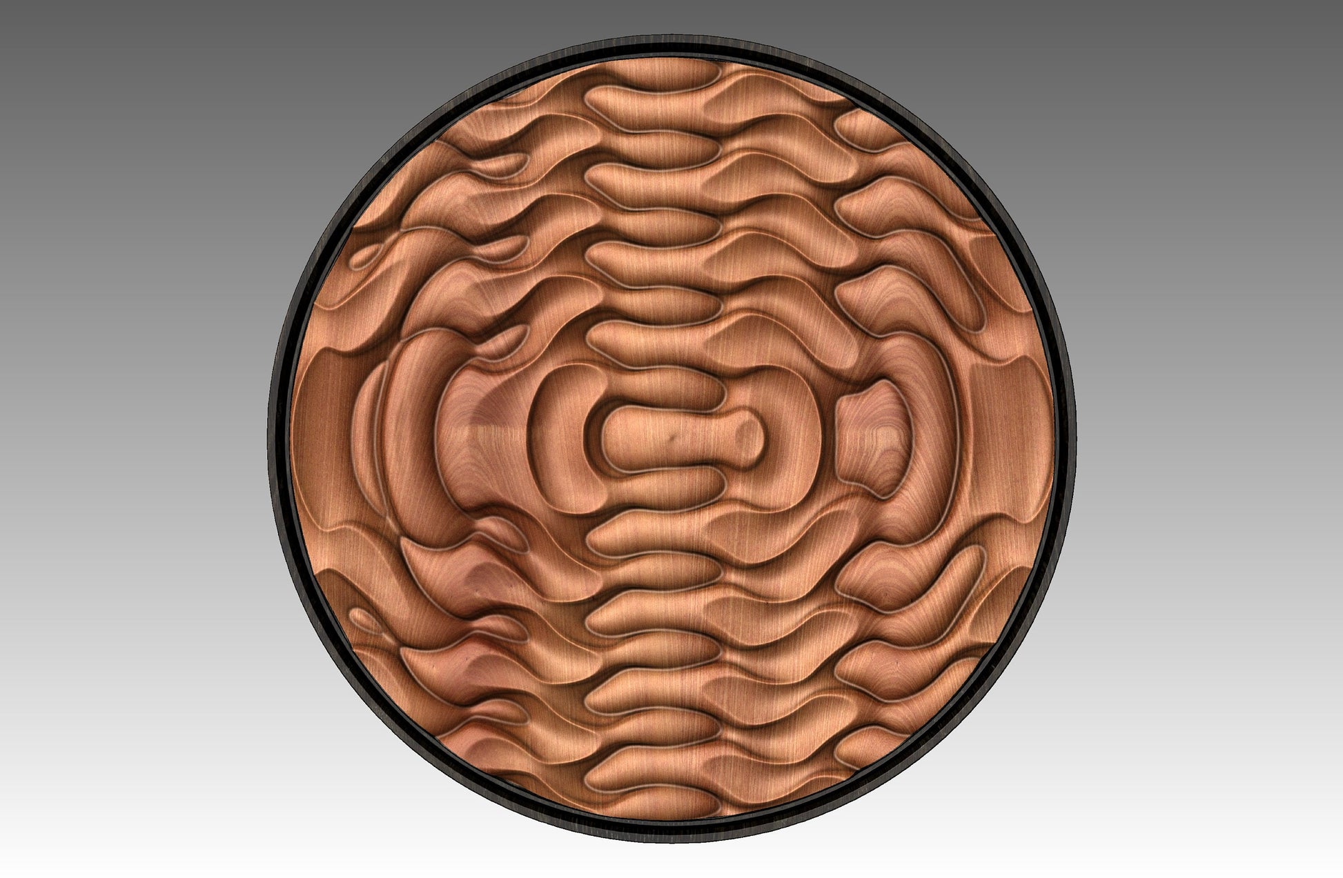 Round wall art table top 3D relief  "CJ 127" - Bonitum CNC Model Studio