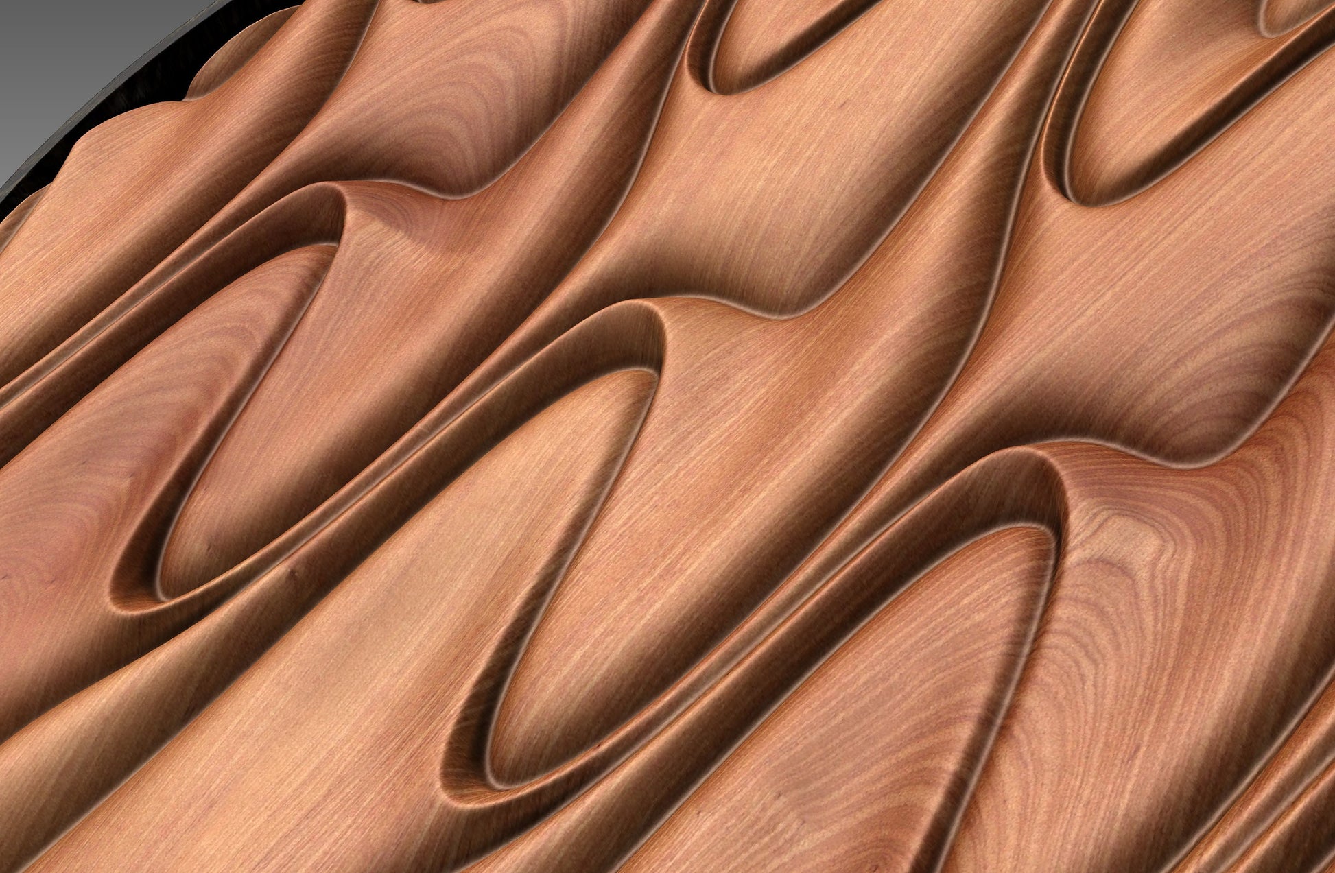 Round wall art table top 3D relief  "CJ 128" - Bonitum CNC Model Studio