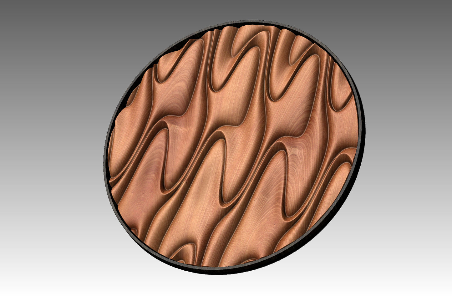 Round wall art table top 3D relief  "CJ 128" - Bonitum CNC Model Studio