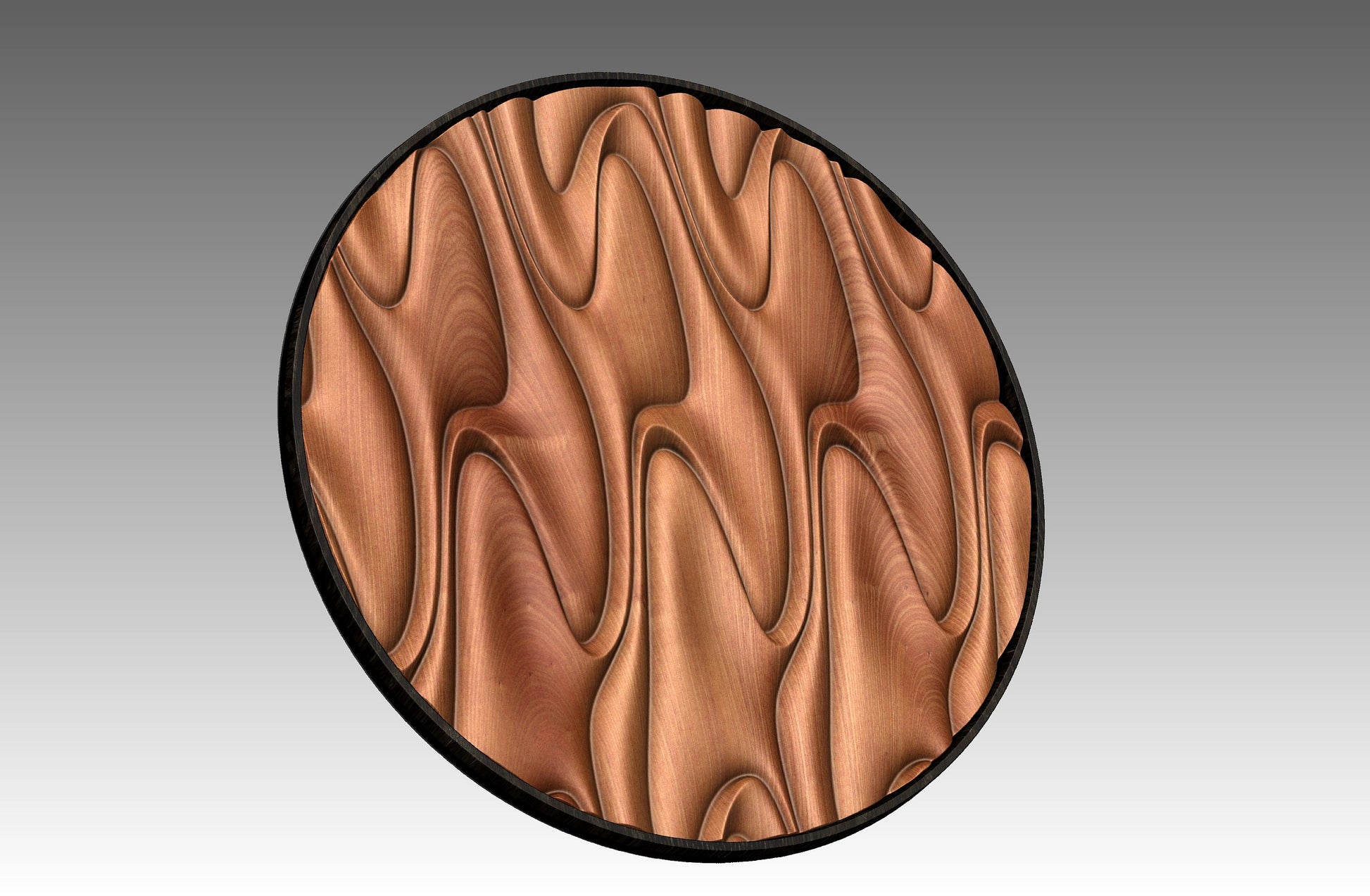 Round wall art table top 3D relief  "CJ 128" - Bonitum CNC Model Studio