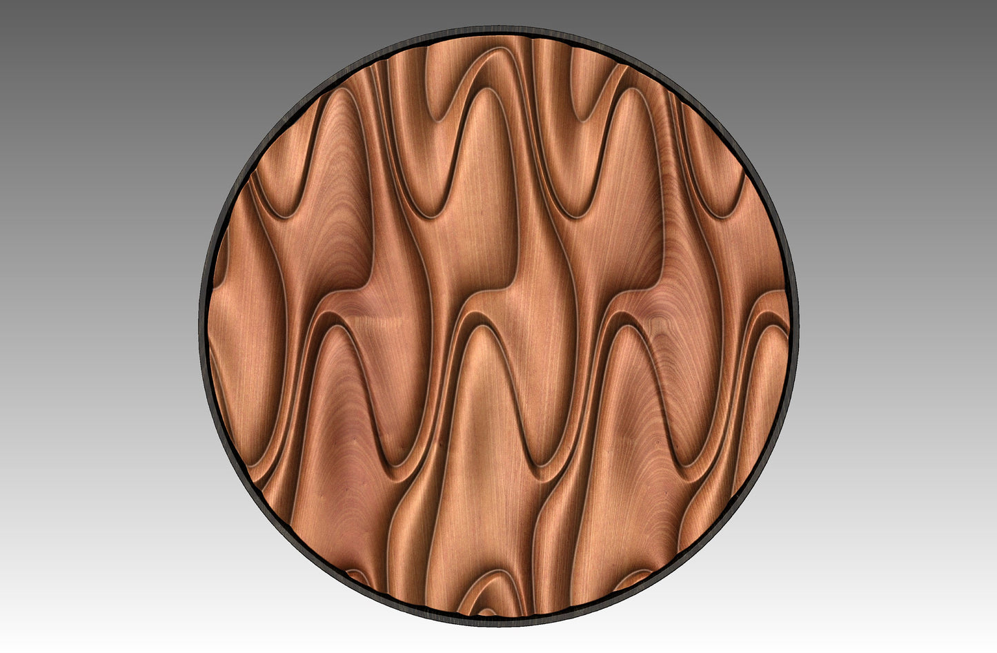 Round wall art table top 3D relief  "CJ 128" - Bonitum CNC Model Studio