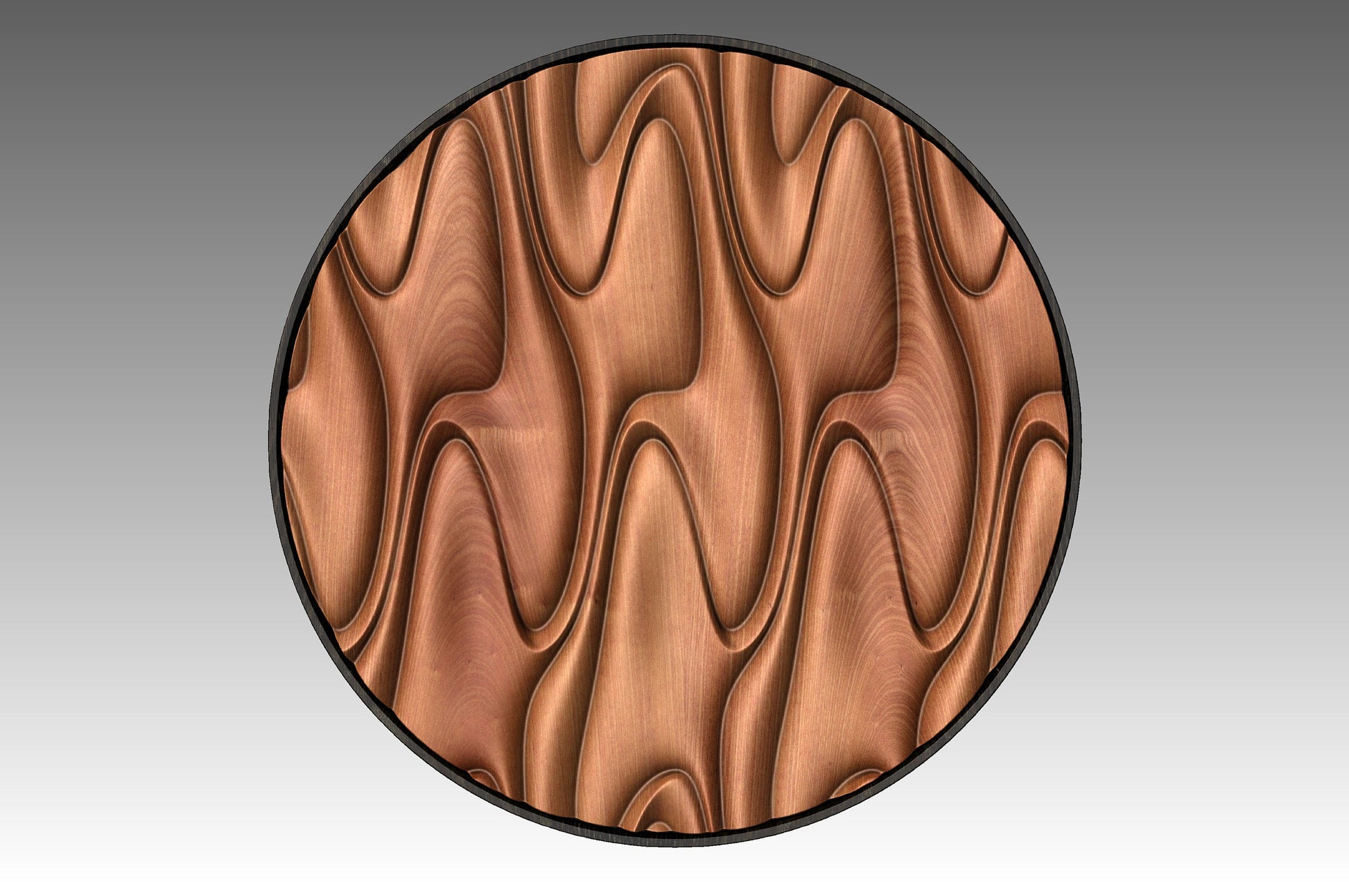 Round wall art table top 3D relief  "CJ 128" - Bonitum CNC Model Studio