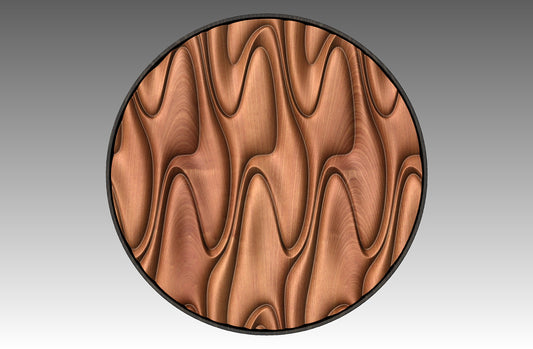 Round wall art table top 3D relief  "CJ 128" - Bonitum CNC Model Studio