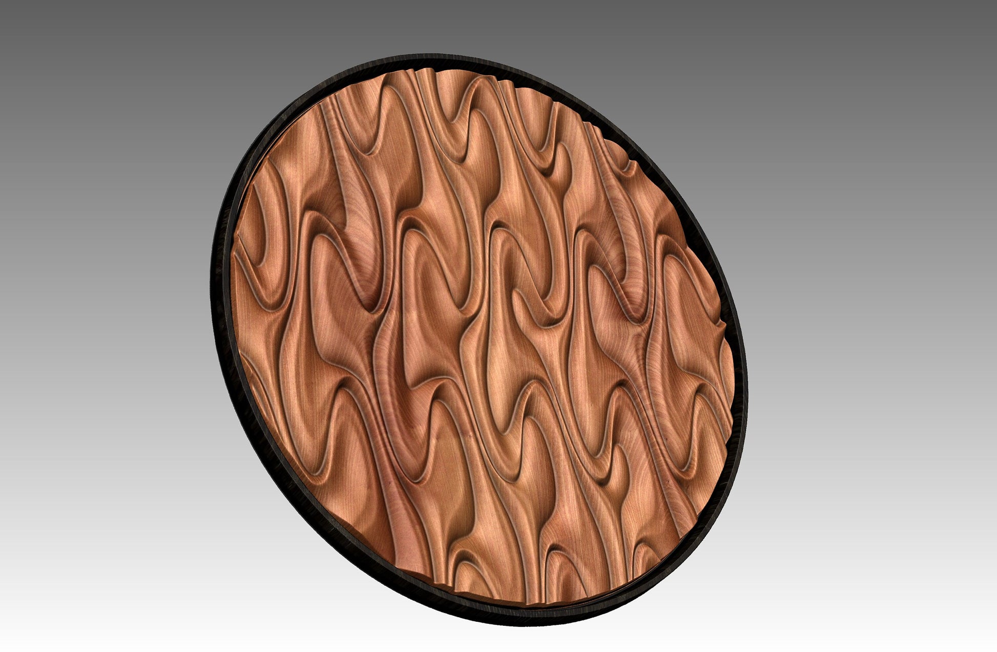 Round wall art table top 3D relief  "CJ 129" - Bonitum CNC Model Studio