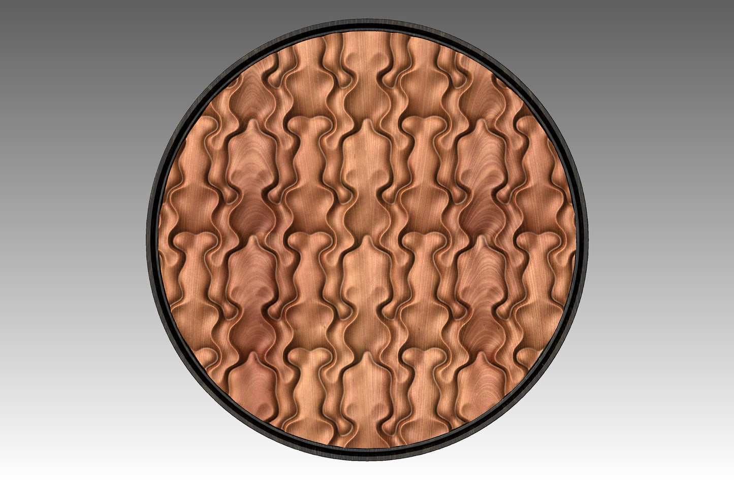 Round wall art table top 3D relief  "CJ 131" - Bonitum CNC Model Studio