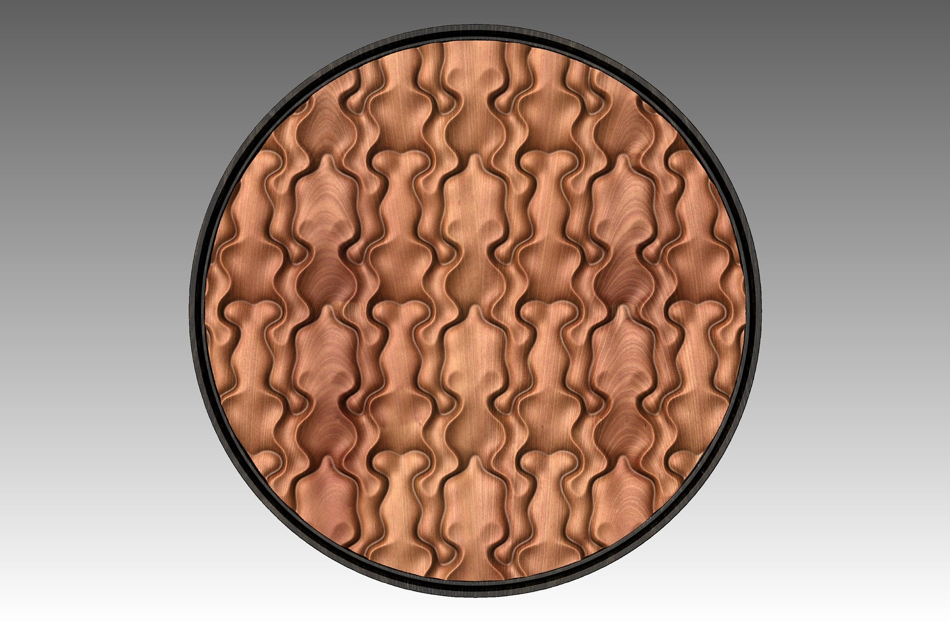 Round wall art table top 3D relief  "CJ 131" - Bonitum CNC Model Studio