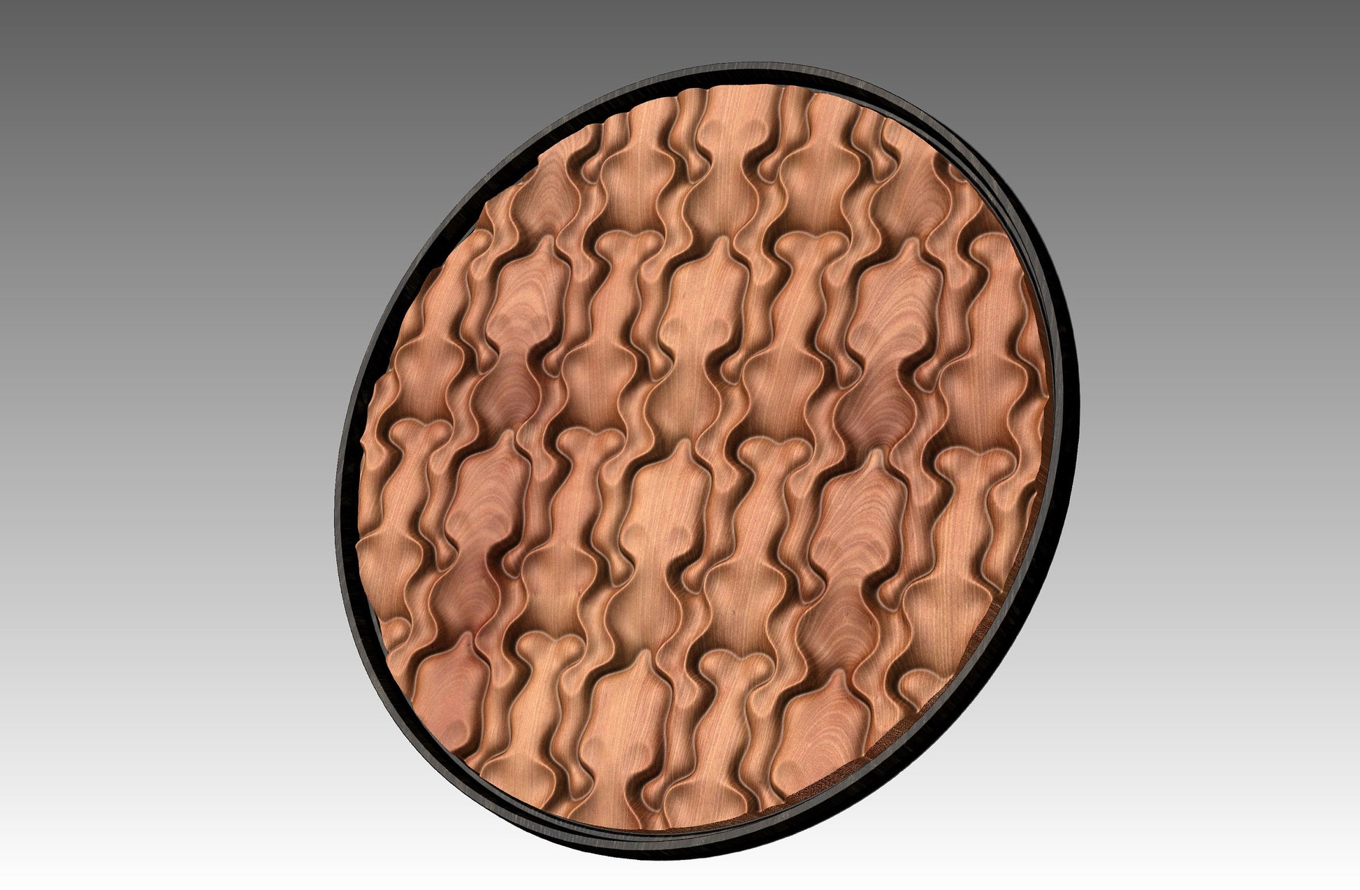 Round wall art table top 3D relief  "CJ 131" - Bonitum CNC Model Studio