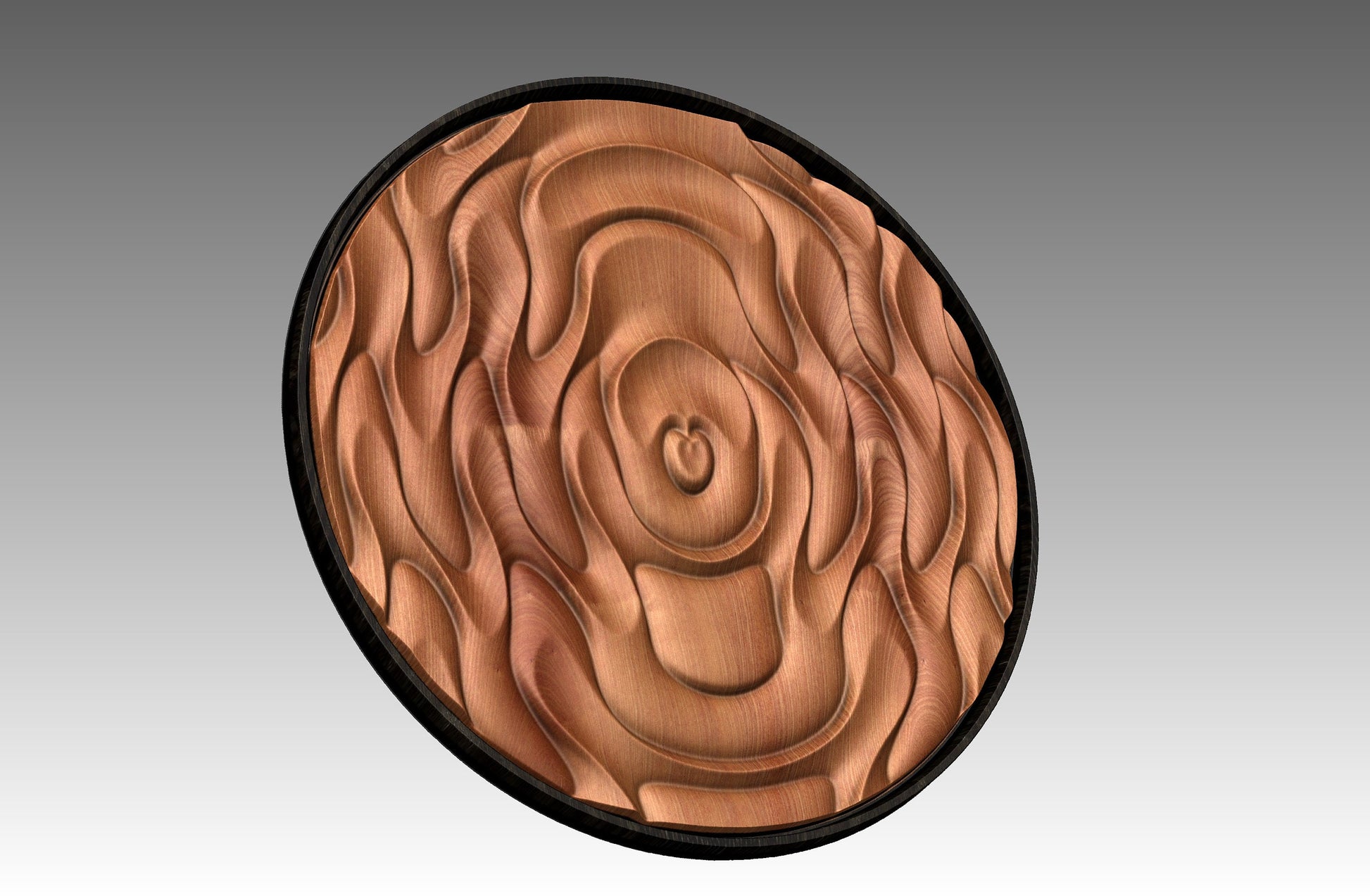 Round wall art table top 3D relief  "CJ 132" - Bonitum CNC Model Studio