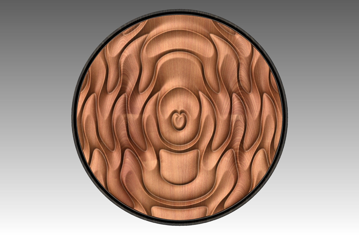 Round wall art table top 3D relief  "CJ 132" - Bonitum CNC Model Studio