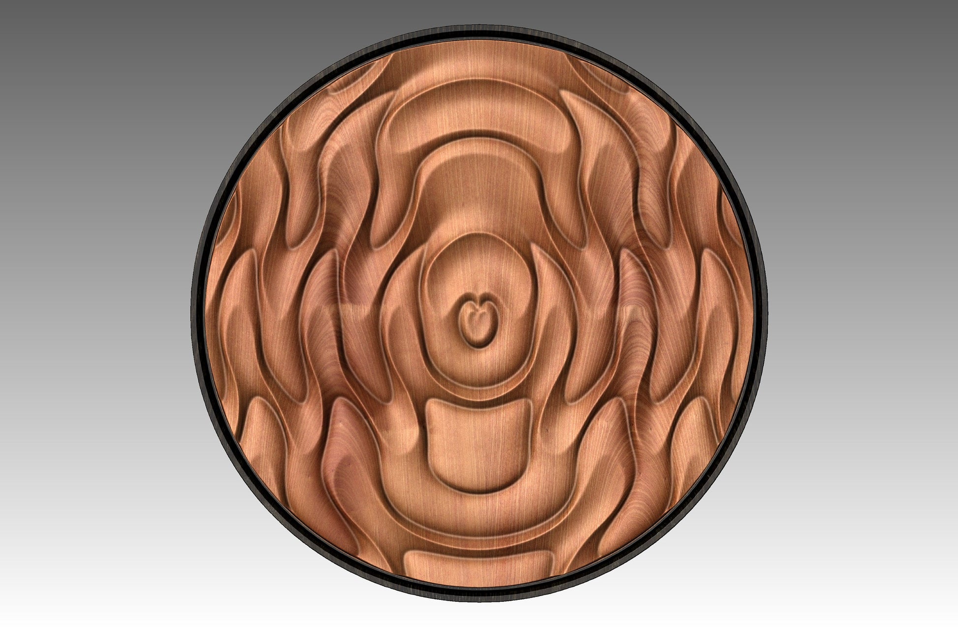Round wall art table top 3D relief  "CJ 132" - Bonitum CNC Model Studio
