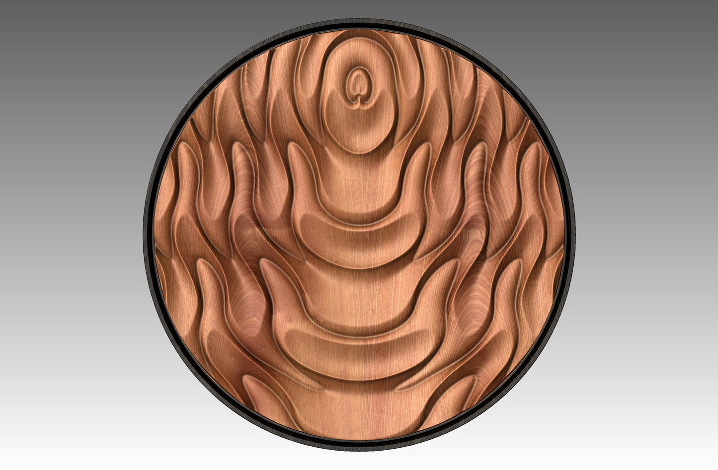 Round wall art table top 3D relief  "CJ 133" - Bonitum CNC Model Studio