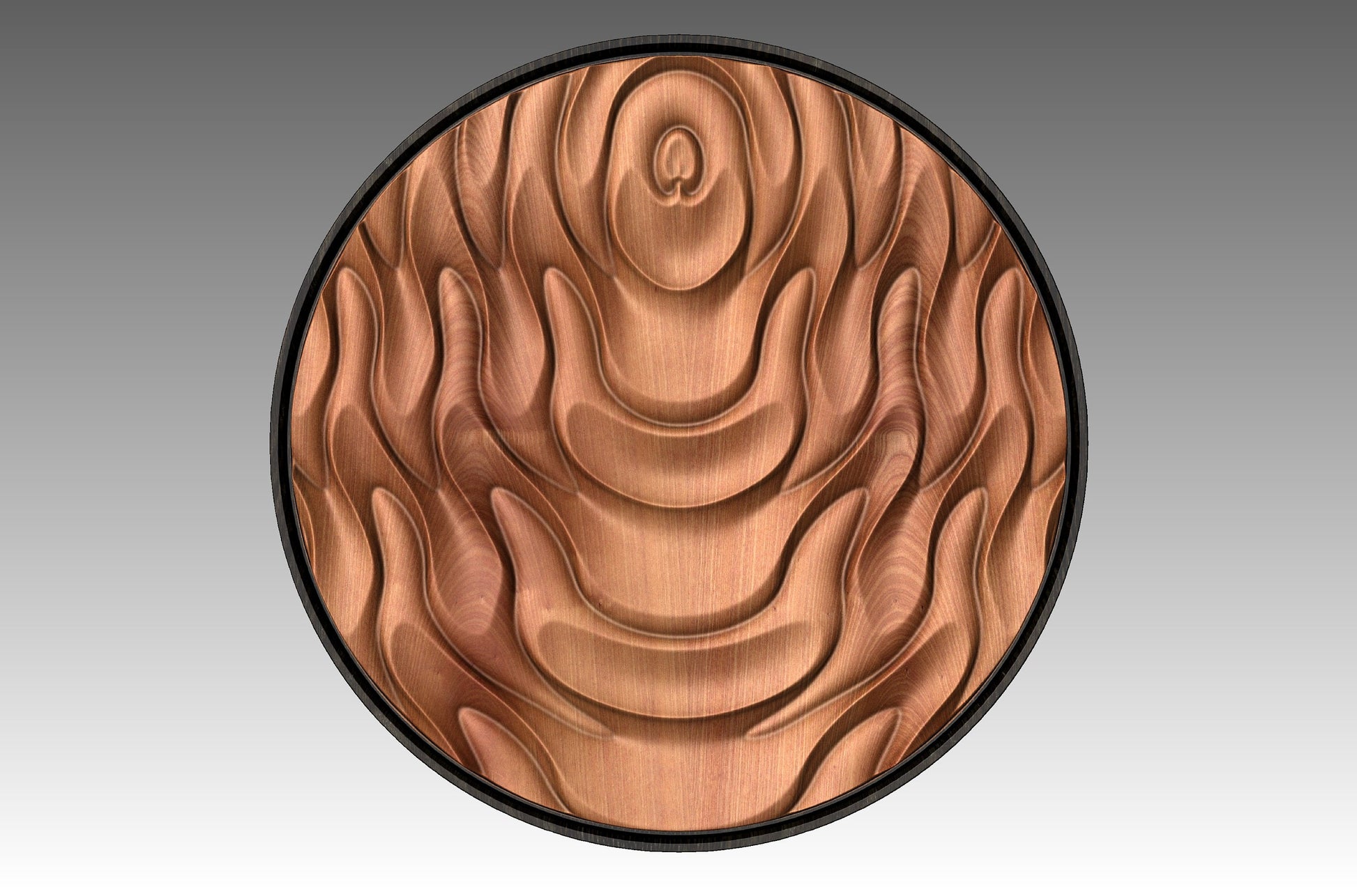 Round wall art table top 3D relief  "CJ 133" - Bonitum CNC Model Studio