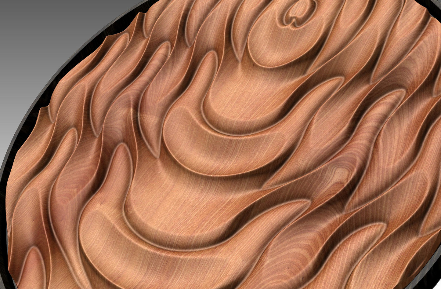 Round wall art table top 3D relief  "CJ 133" - Bonitum CNC Model Studio