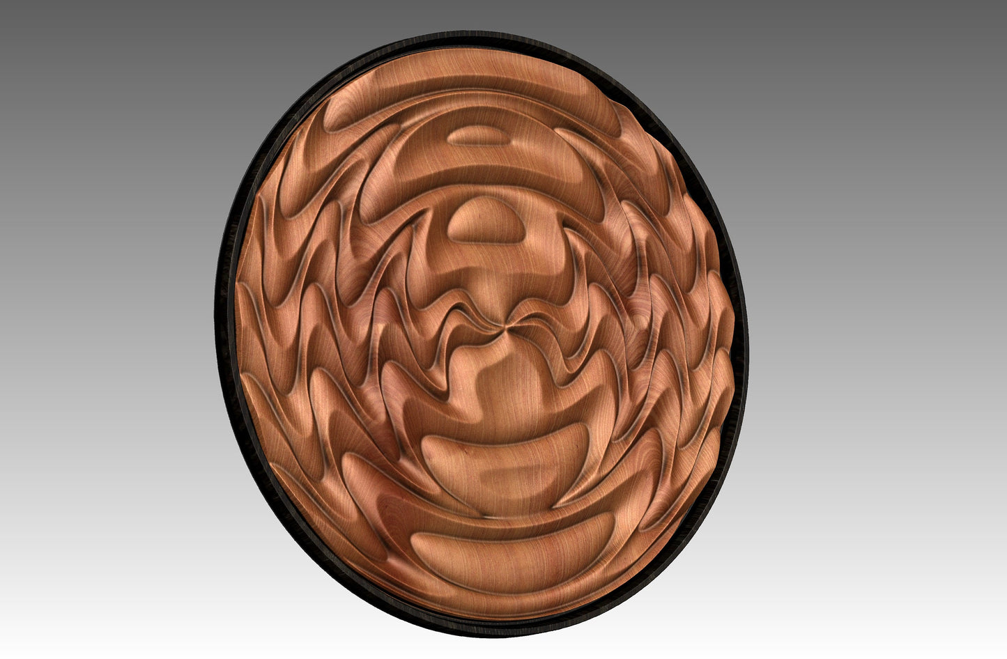 Round wall art table top 3D relief  "CJ 137" - Bonitum CNC Model Studio