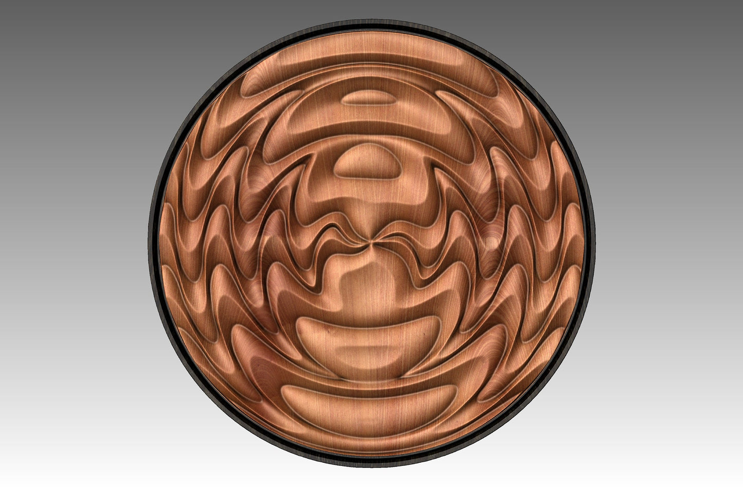 Round wall art table top 3D relief  "CJ 137" - Bonitum CNC Model Studio