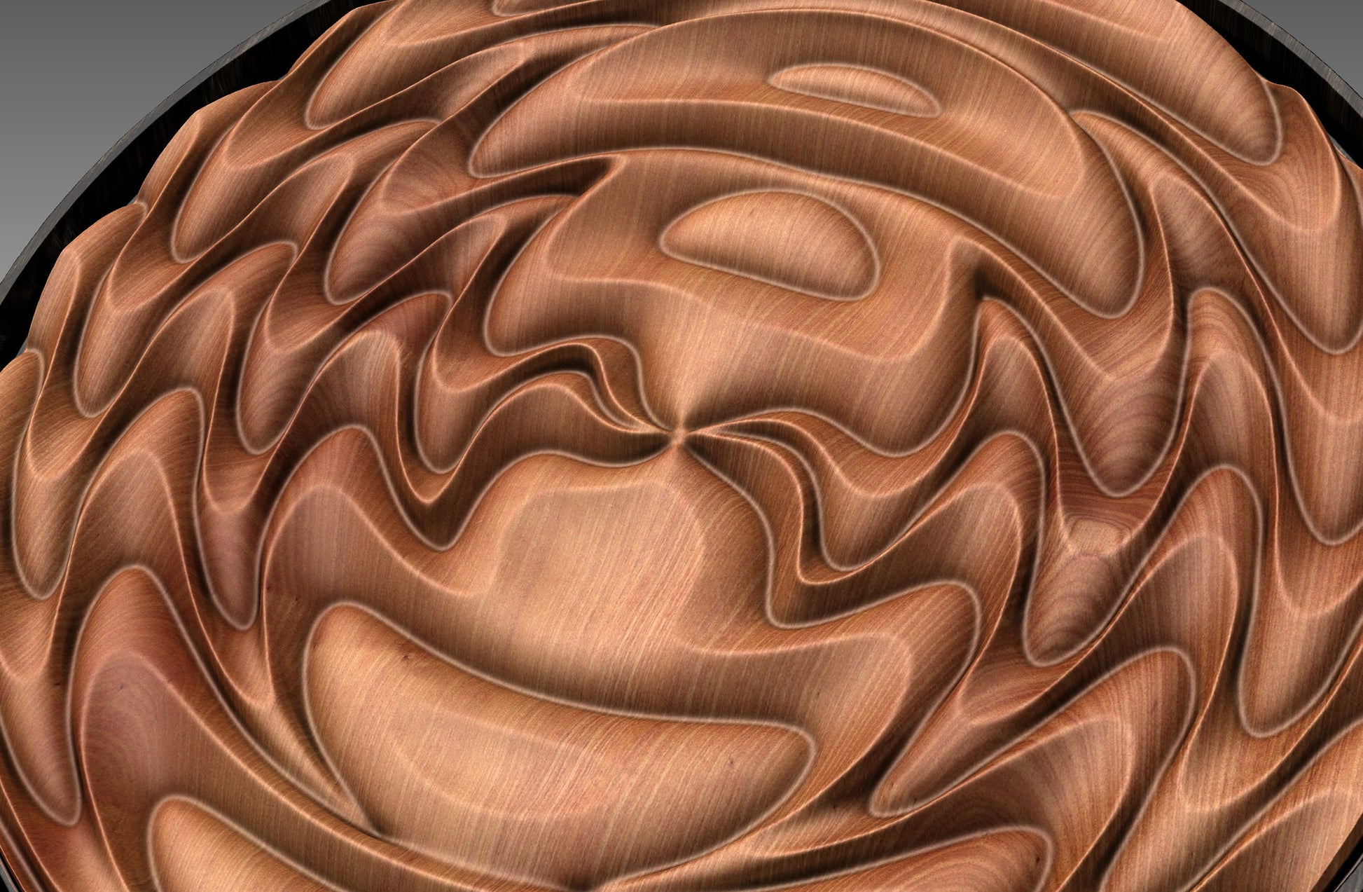 Round wall art table top 3D relief  "CJ 137" - Bonitum CNC Model Studio