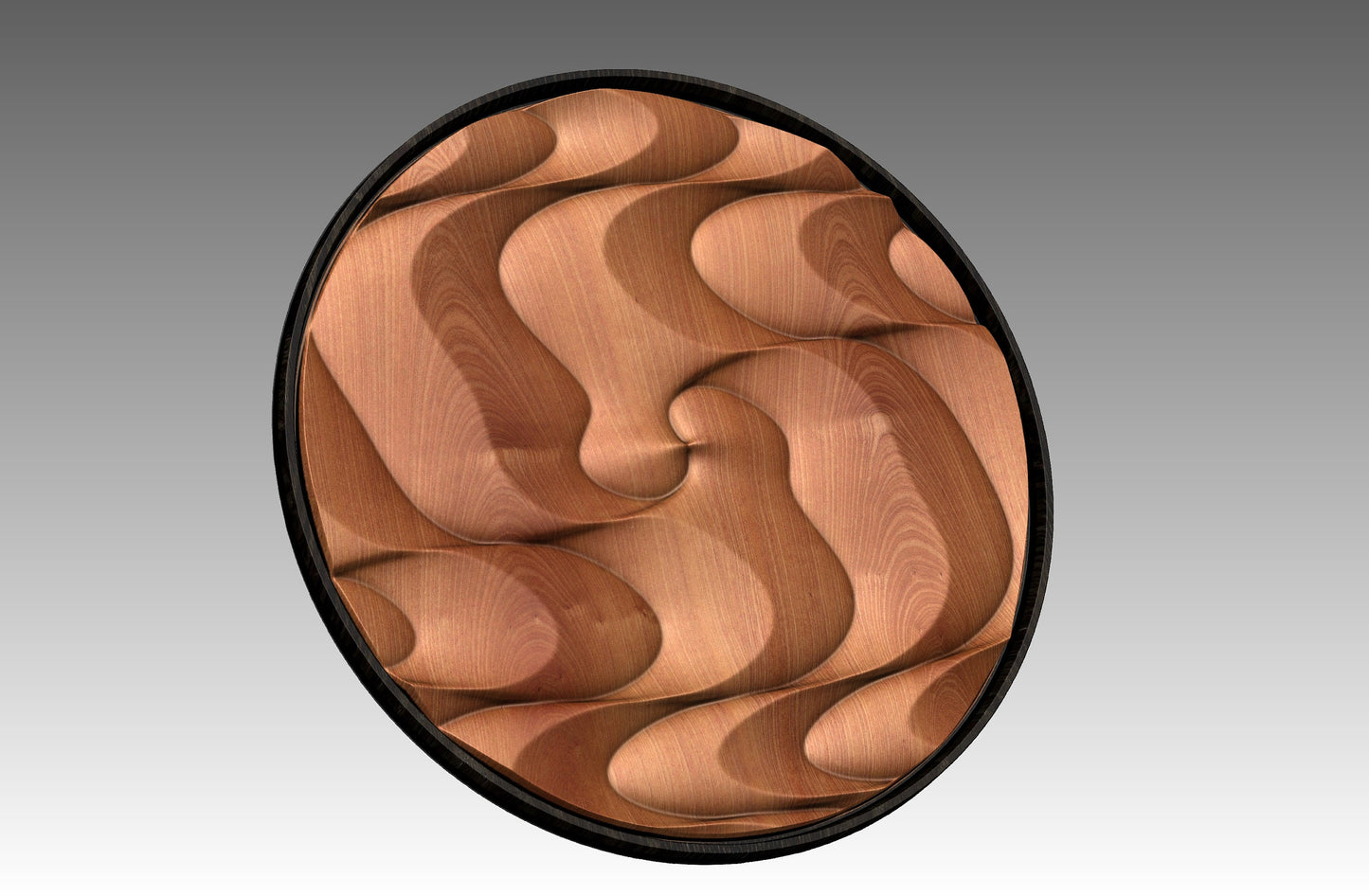 Round wall art table top 3D relief  "CJ 140" - Bonitum CNC Model Studio