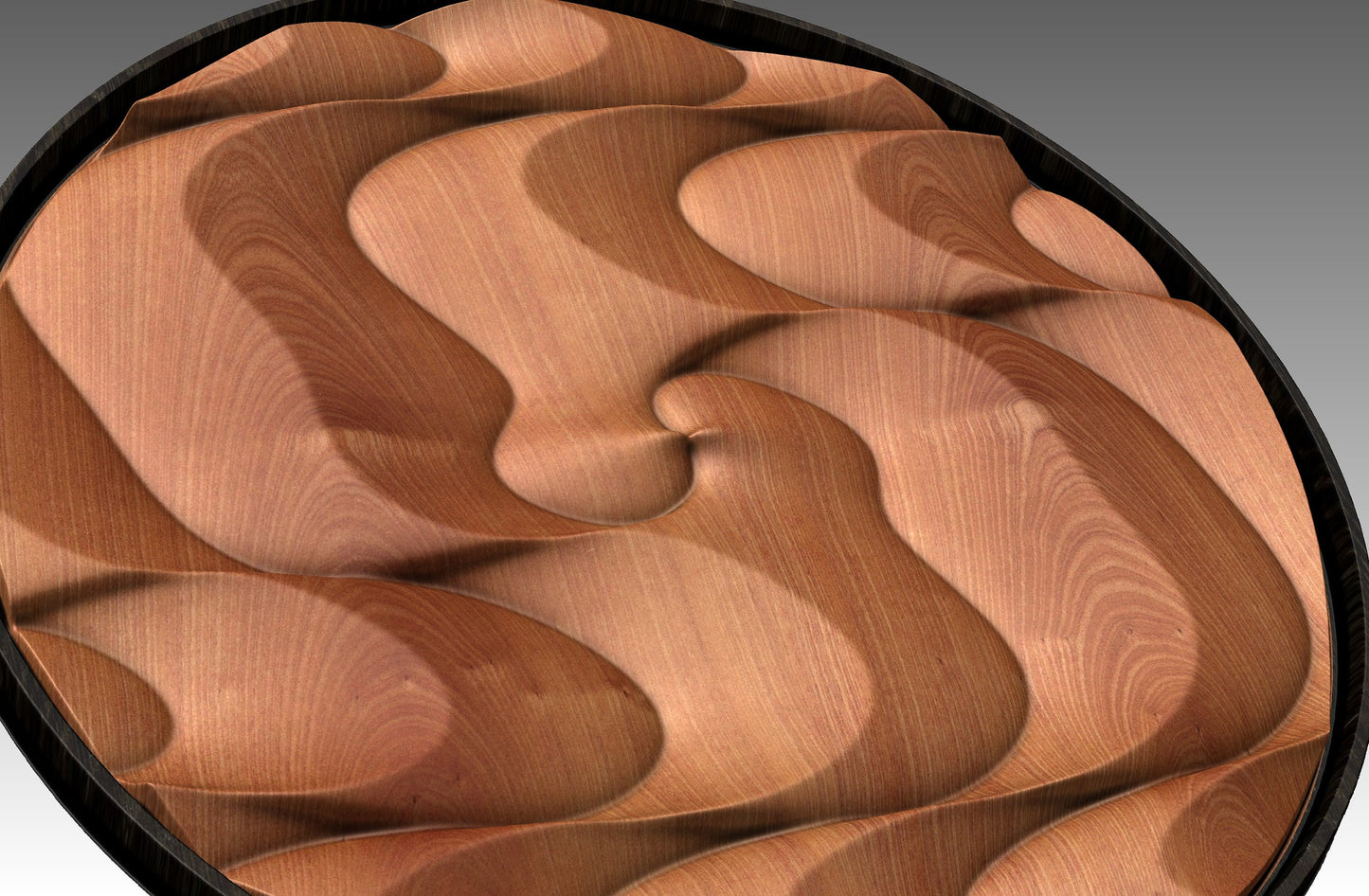 Round wall art table top 3D relief  "CJ 140" - Bonitum CNC Model Studio