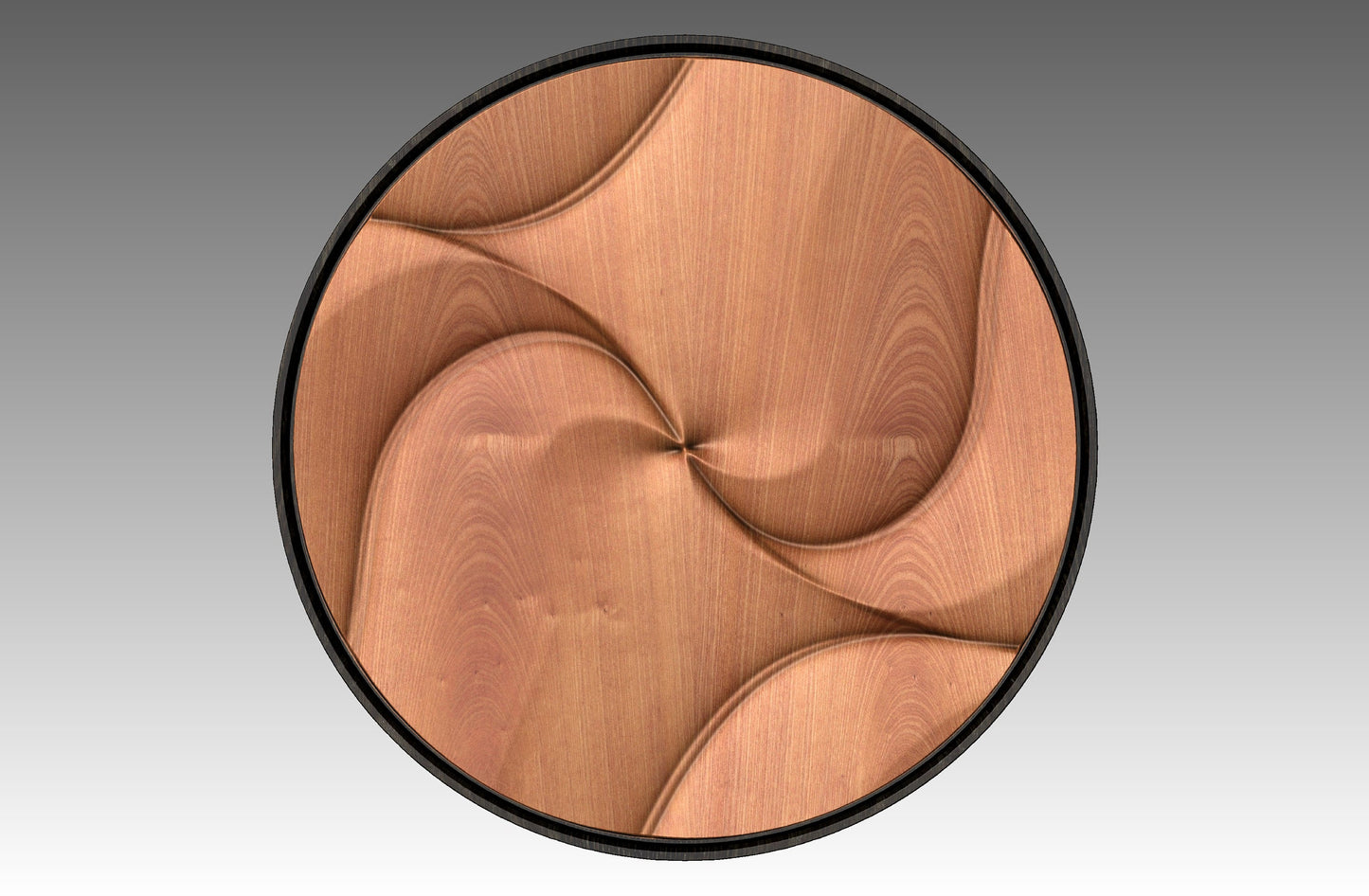Round wall art table top 3D relief  "CJ 141" - Bonitum CNC Model Studio
