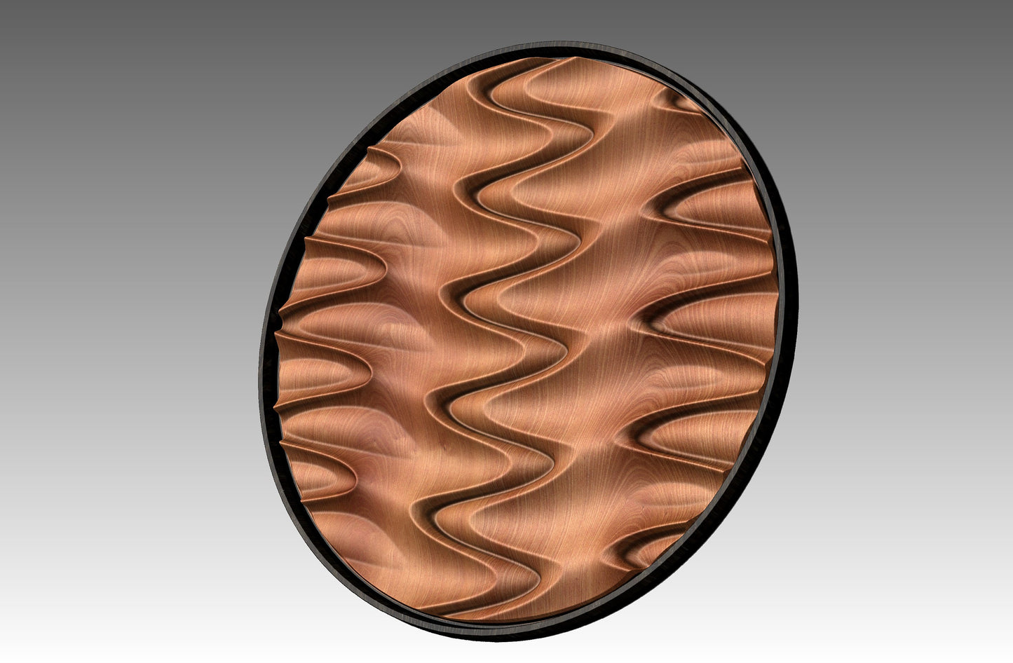 Round wall art table top 3D relief  "CJ 143" - Bonitum CNC Model Studio