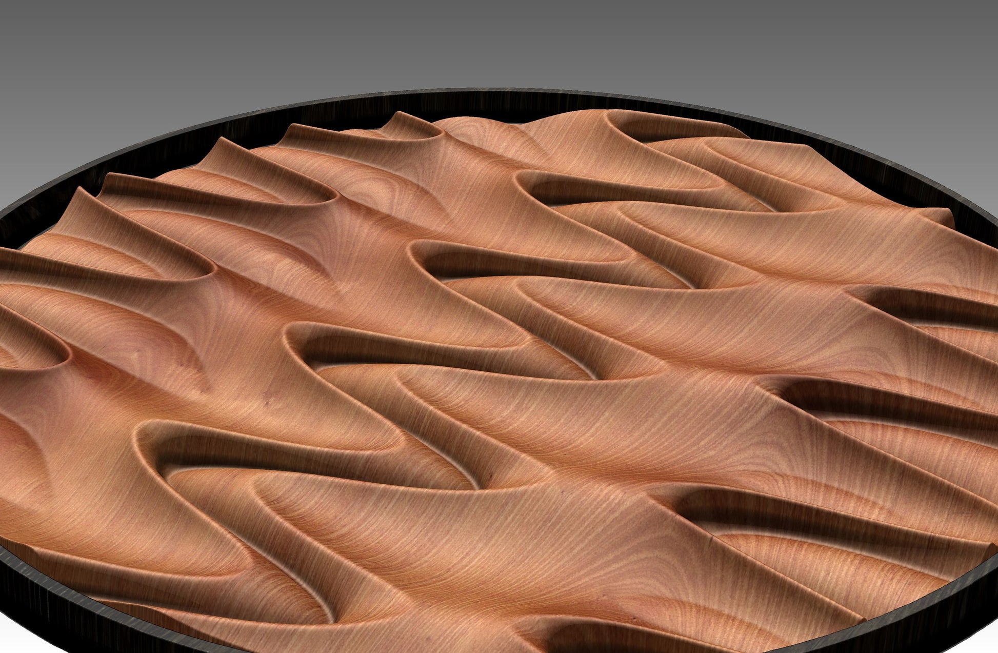 Round wall art table top 3D relief  "CJ 143" - Bonitum CNC Model Studio