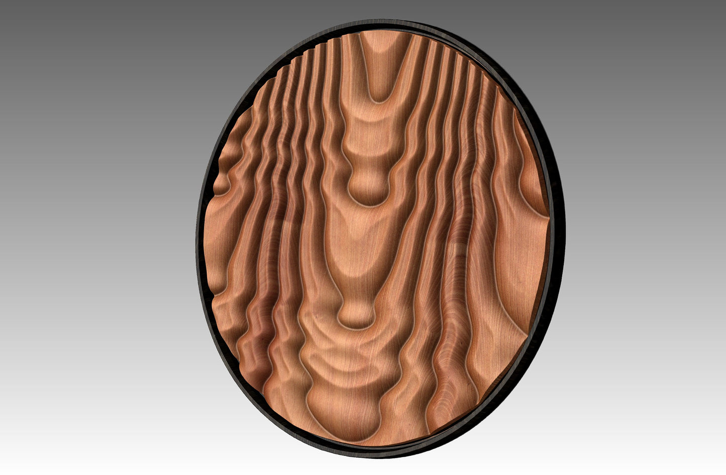 Round wall art table top 3D relief  "CJ 144" - Bonitum CNC Model Studio