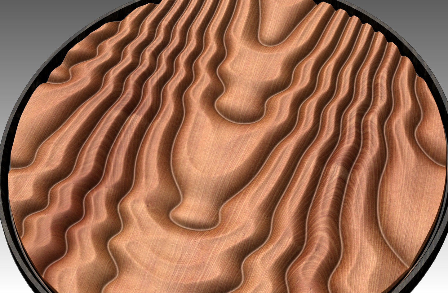 Round wall art table top 3D relief  "CJ 144" - Bonitum CNC Model Studio