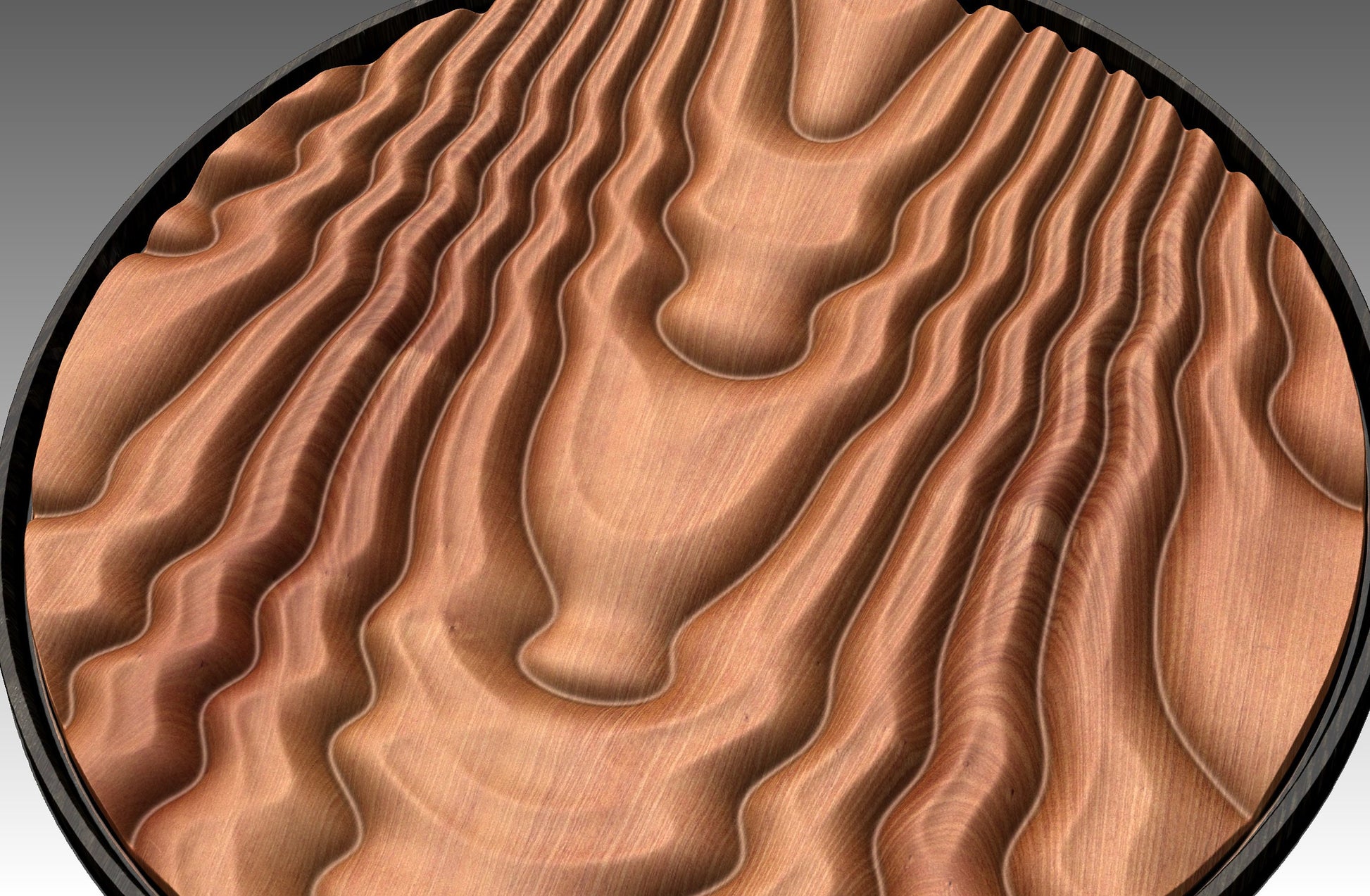 Round wall art table top 3D relief  "CJ 144" - Bonitum CNC Model Studio