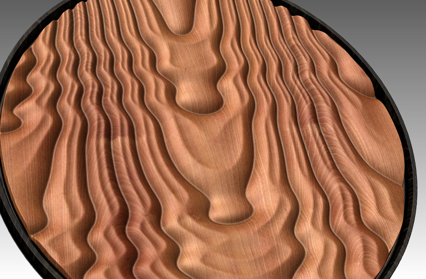 Round wall art table top 3D relief  "CJ 144" - Bonitum CNC Model Studio