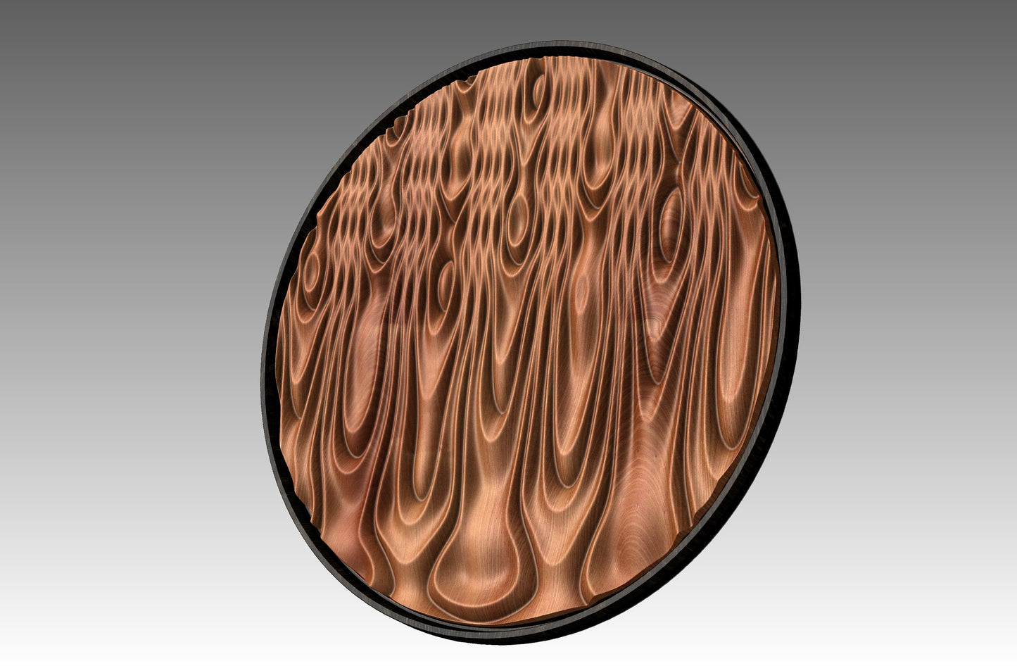 Round wall art table top 3D relief  "CJ 147" - Bonitum CNC Model Studio