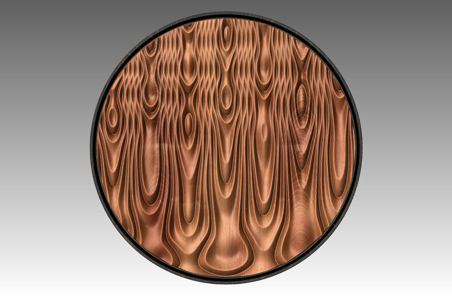 Round wall art table top 3D relief  "CJ 147" - Bonitum CNC Model Studio