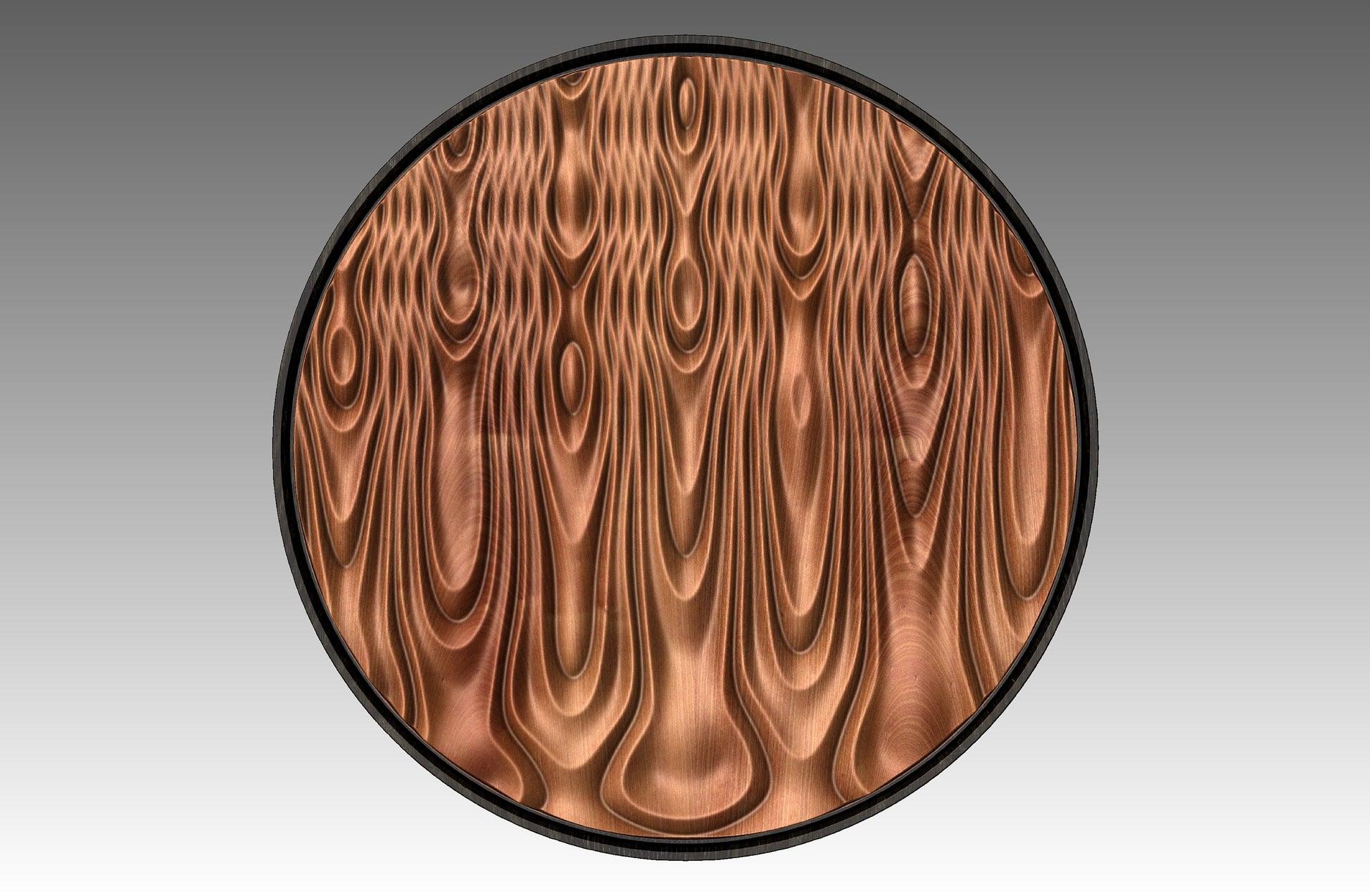 Round wall art table top 3D relief  "CJ 147" - Bonitum CNC Model Studio