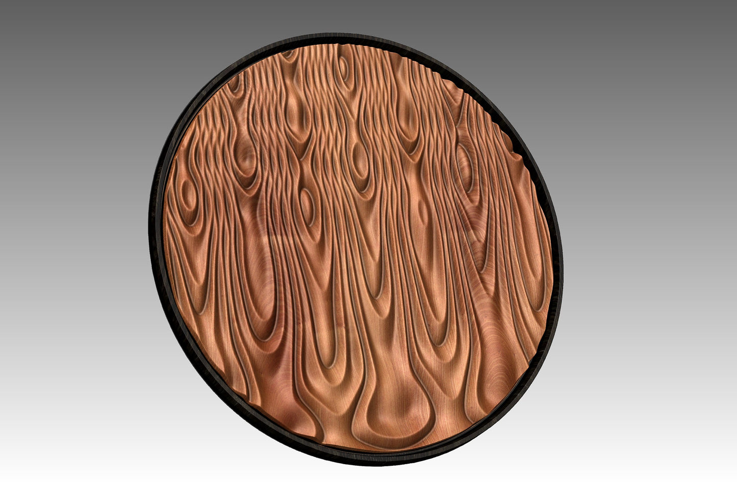 Round wall art table top 3D relief  "CJ 147" - Bonitum CNC Model Studio